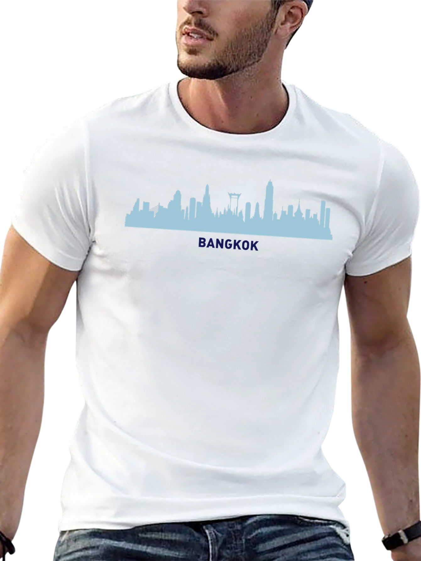 Bangkok Skyline Graphic Tee - Stylish Cityscape Shirt
