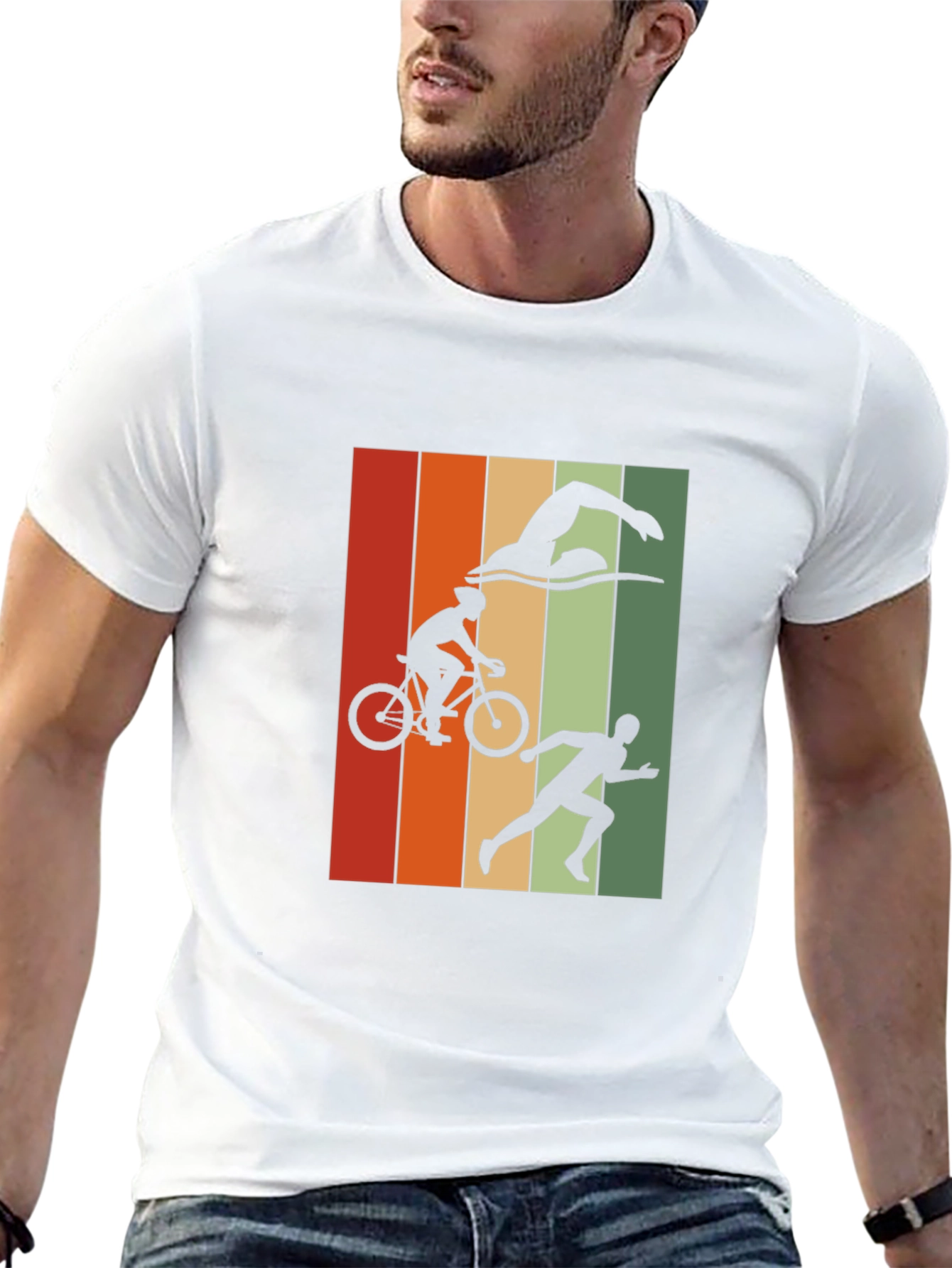 Triathlon Graphic T-Shirt - Black