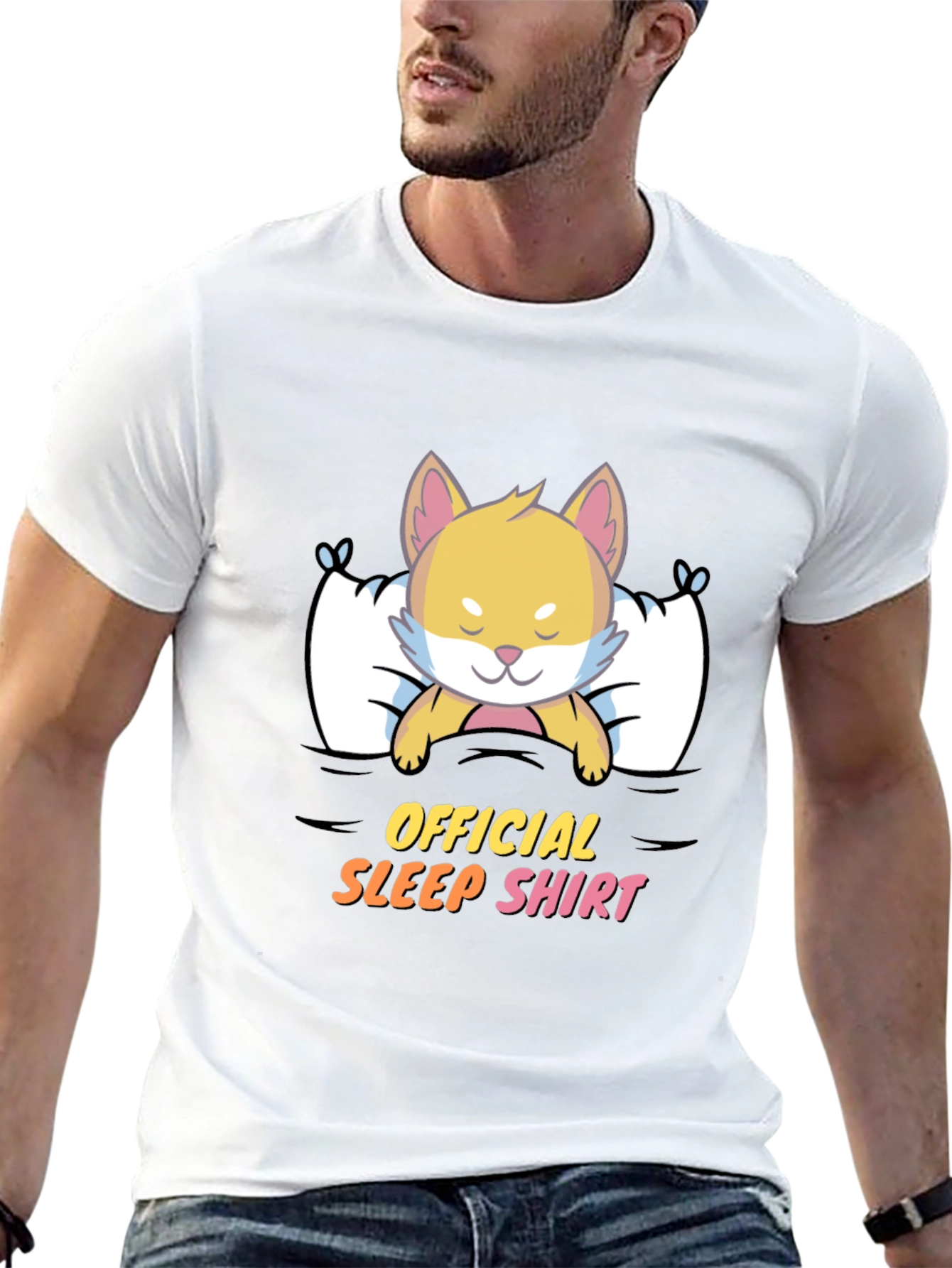 Cute Dog Official Sleep Shirt Black T-Shirt