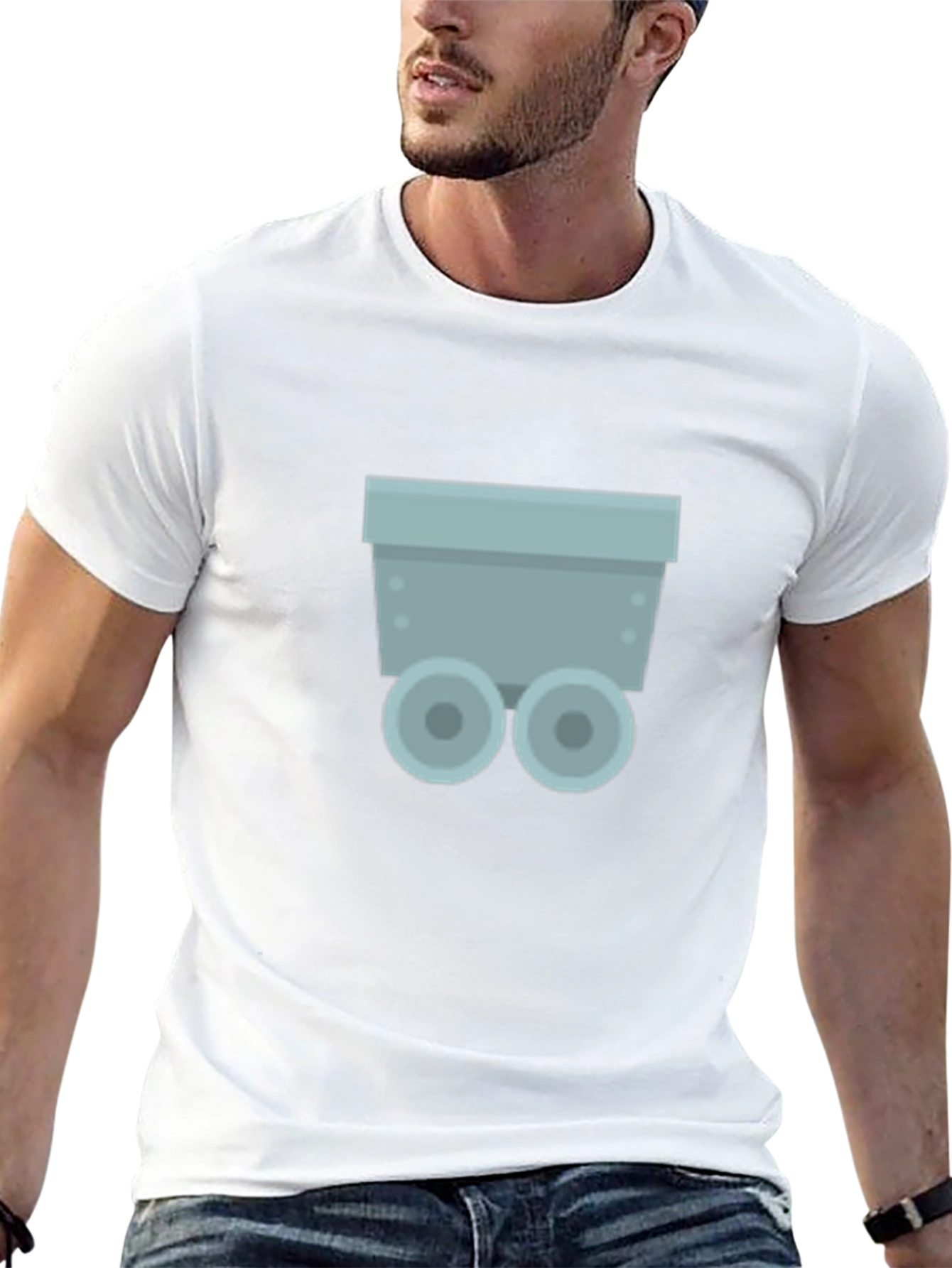 Minecart Graphic Tee - Black Crewneck