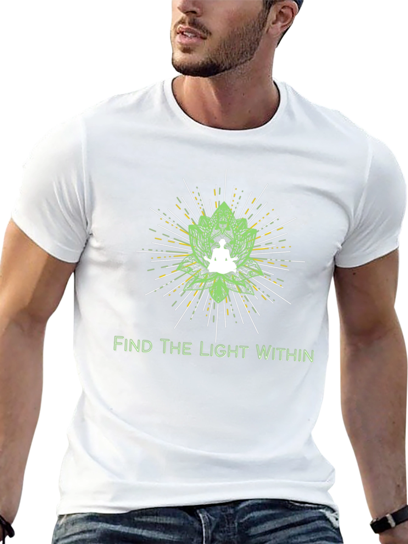 Find the Light Within Graphic T-Shirt - Spiritual Design