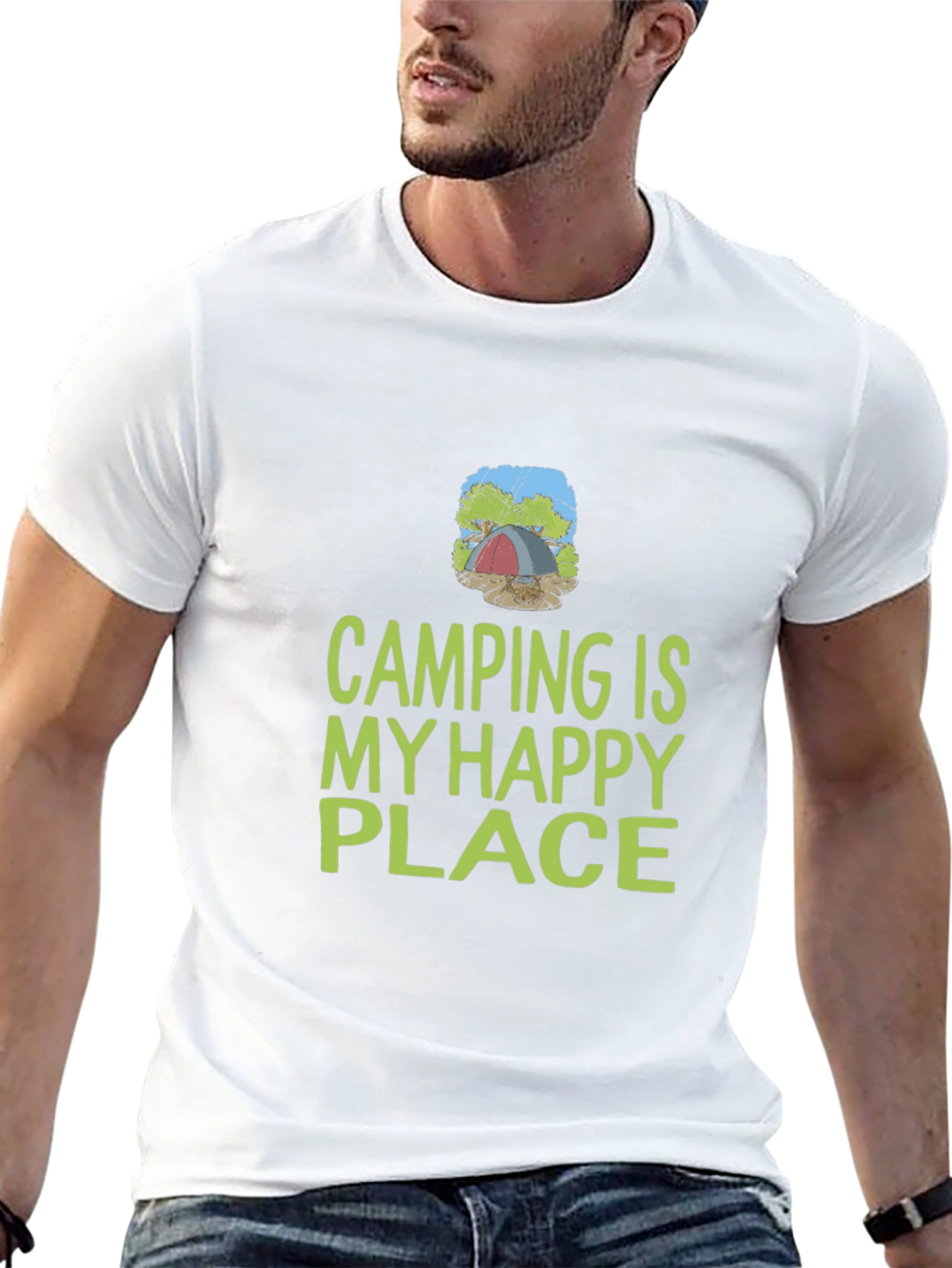 Camping is My Happy Place Graphic T-Shirt