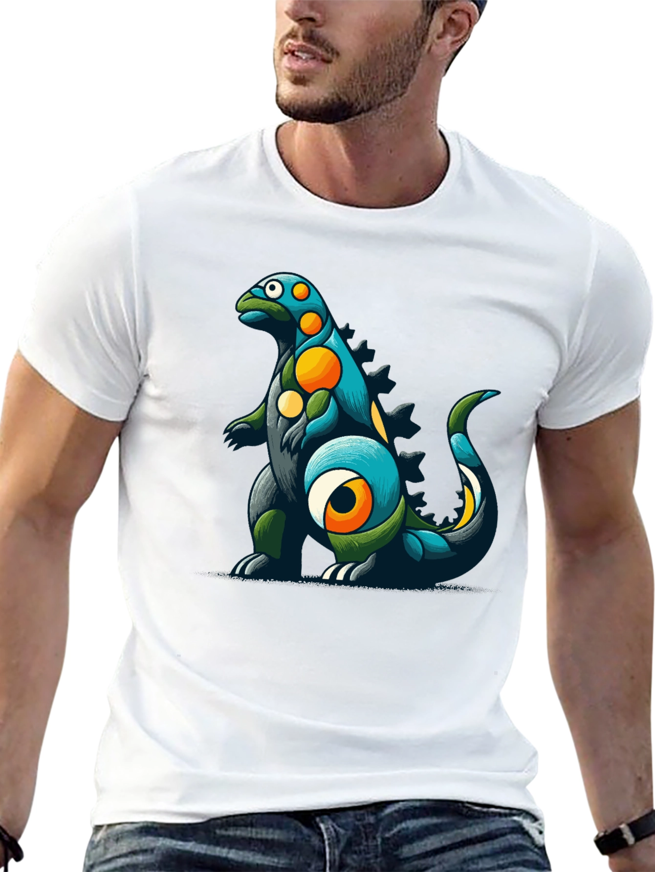 Dino Art Graphic Tee - Cool Creature Design