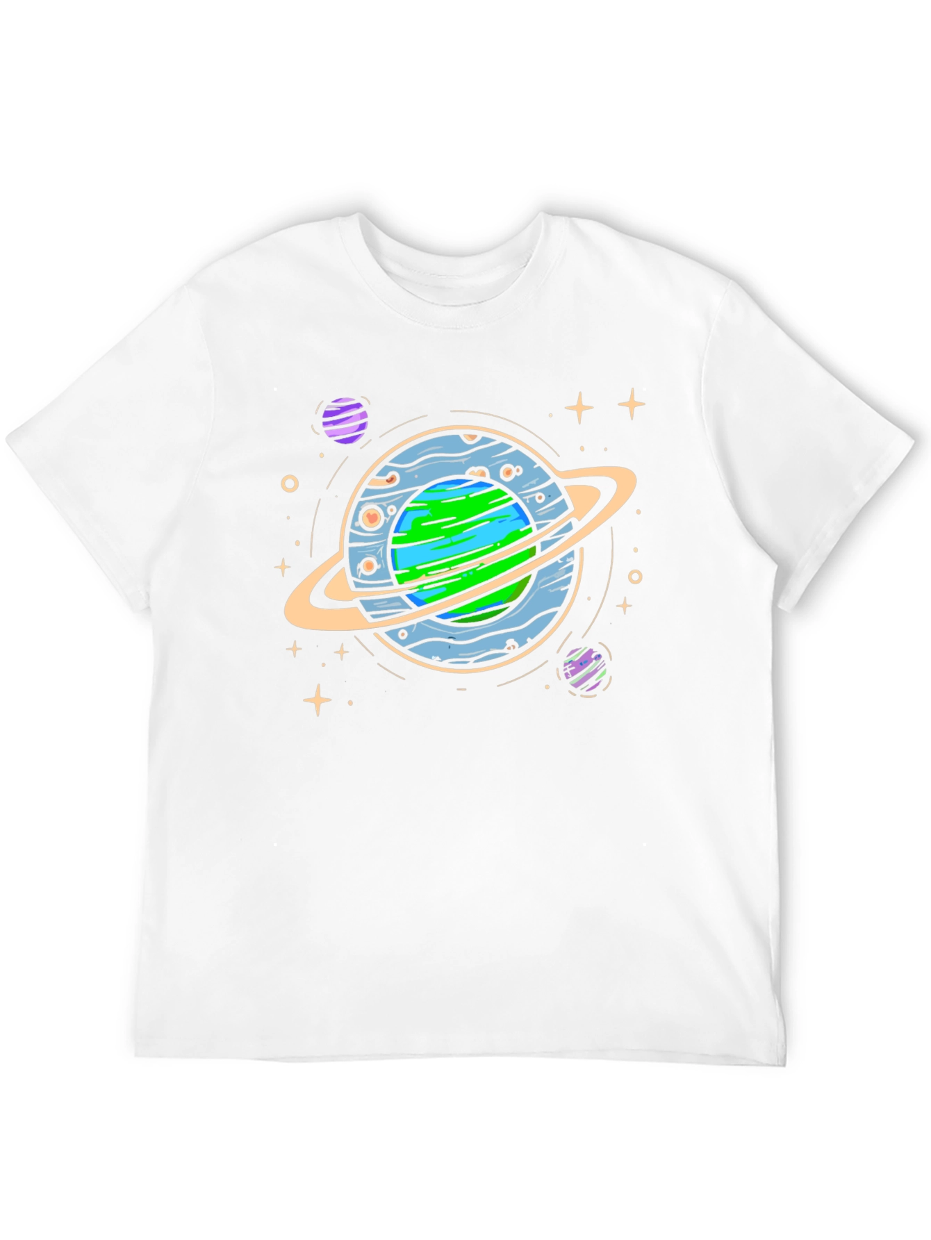 Planet Graphic Tee - Black Crew Neck
