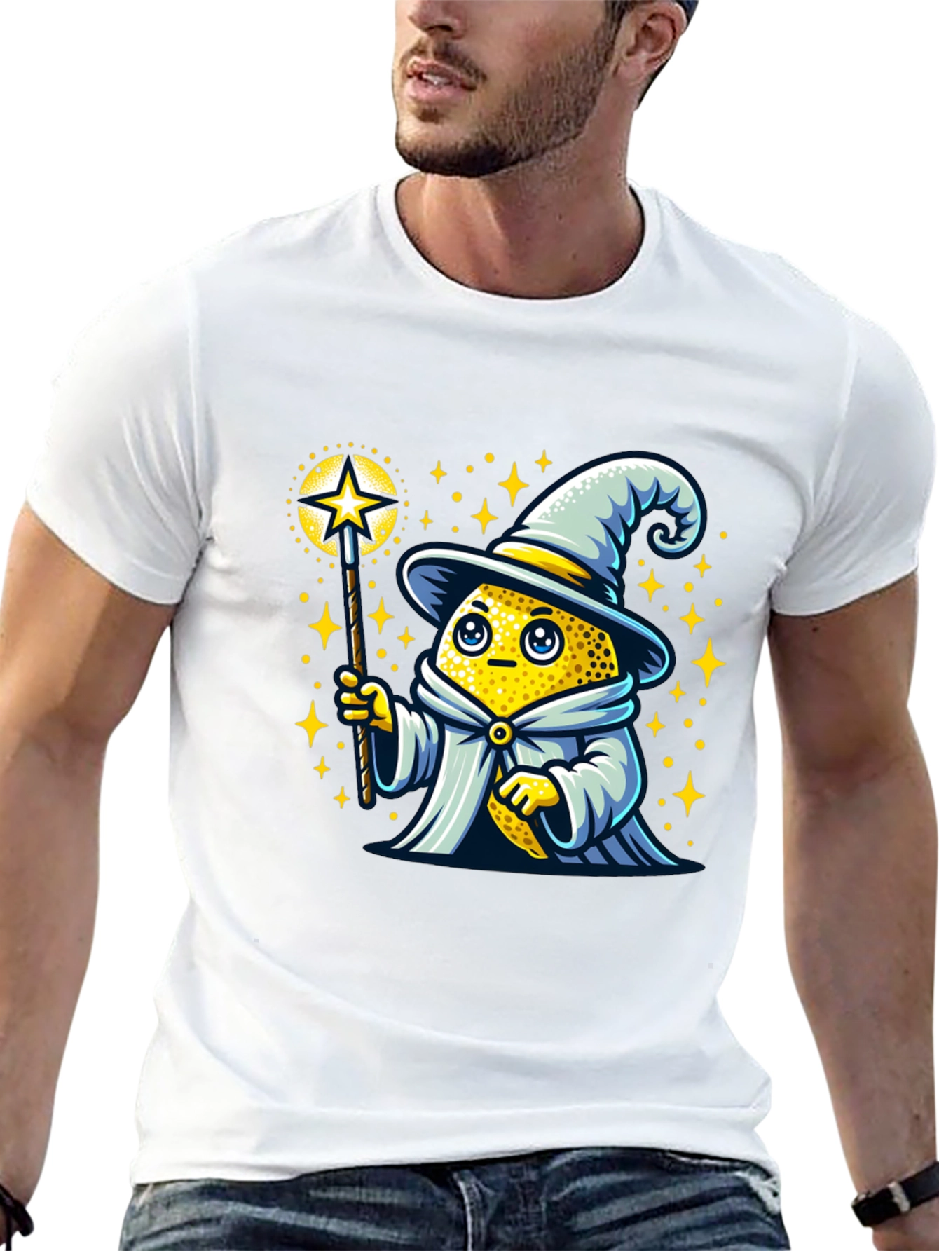 Lemon Wizard Graphic Tee - Magical Fruit Fun!