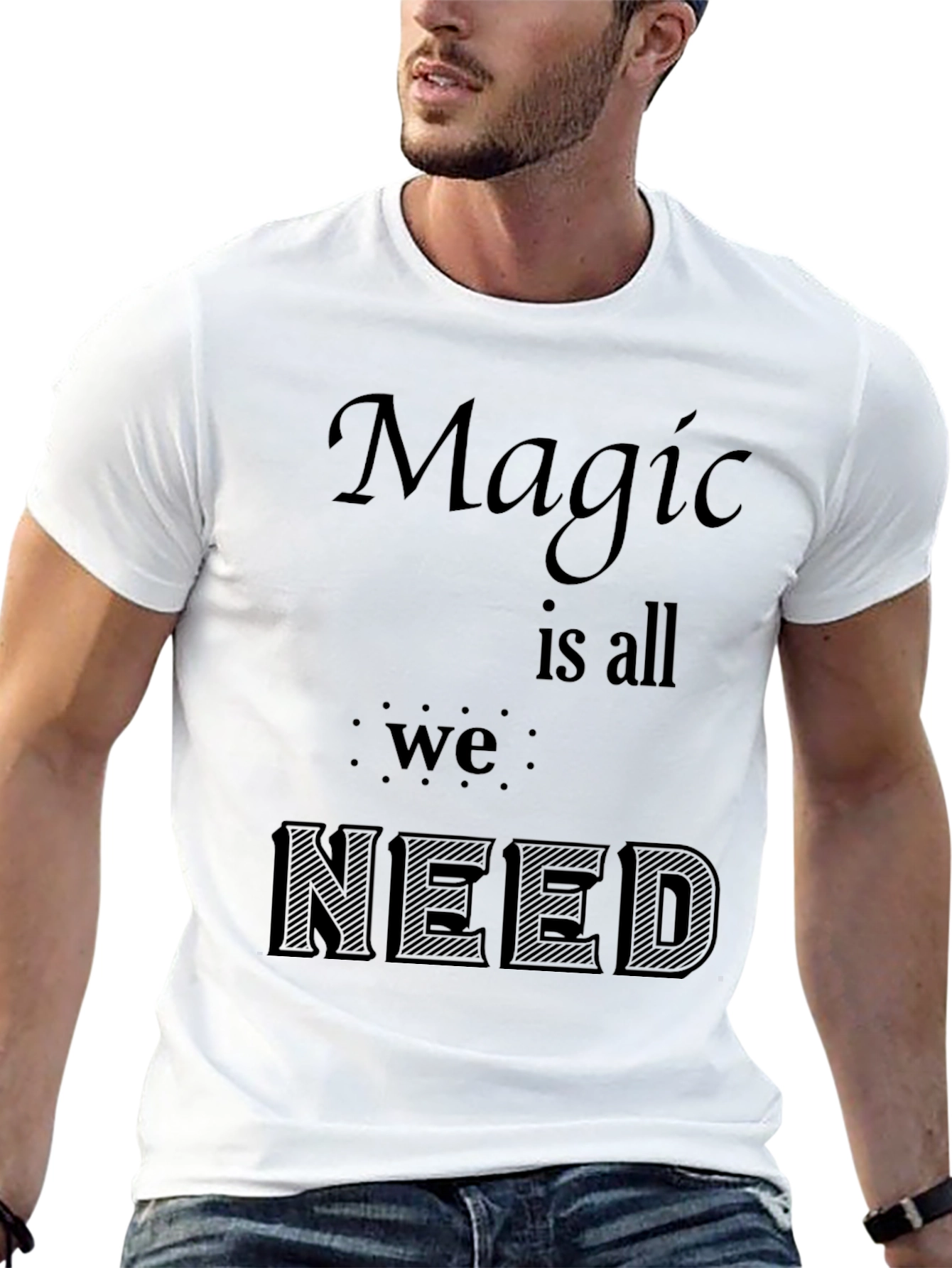 Magic is All We Need - Graphic Black T-Shirt