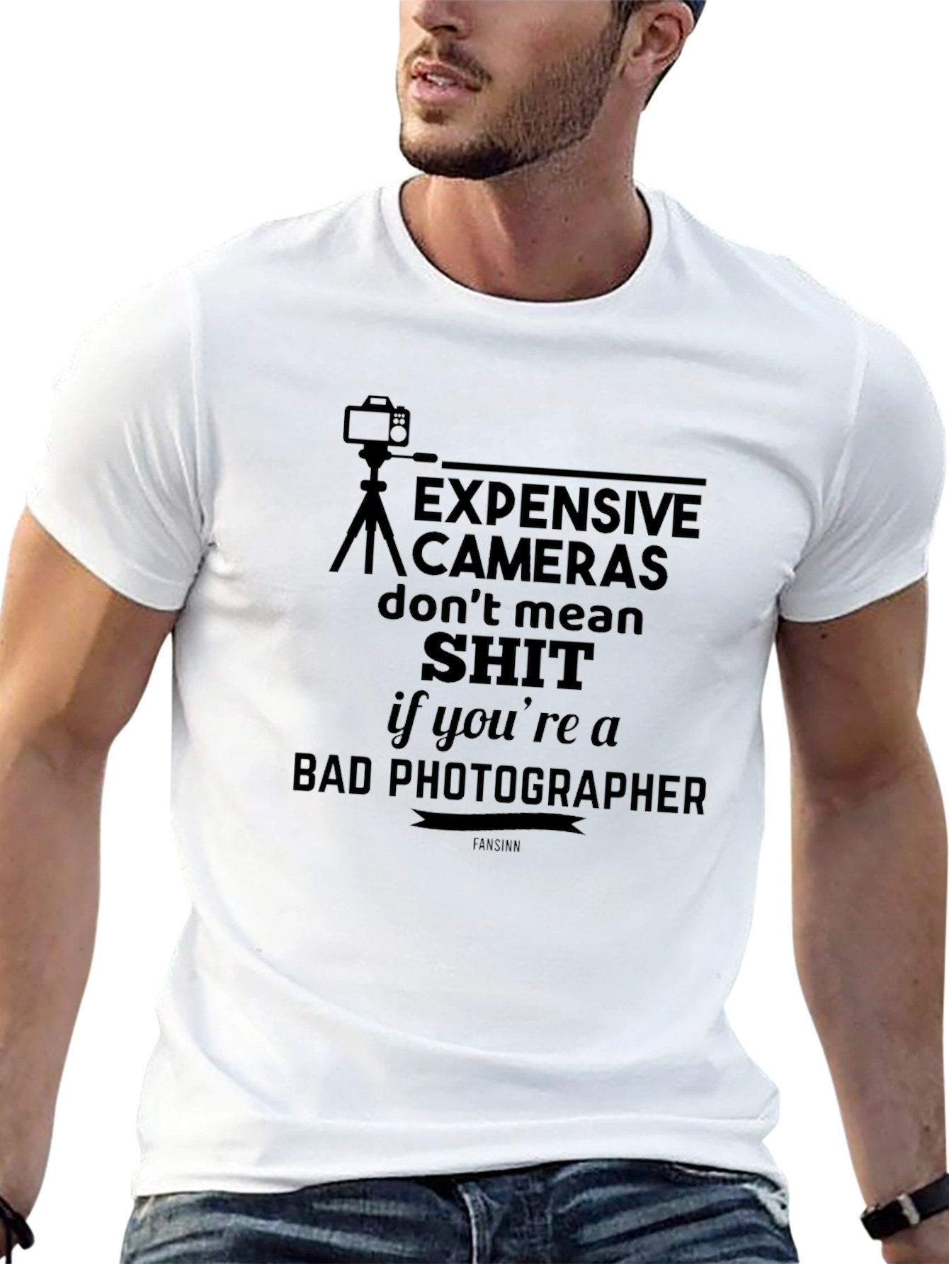 Photographer Humor T-Shirt: Expensive Cameras Dont Mean...