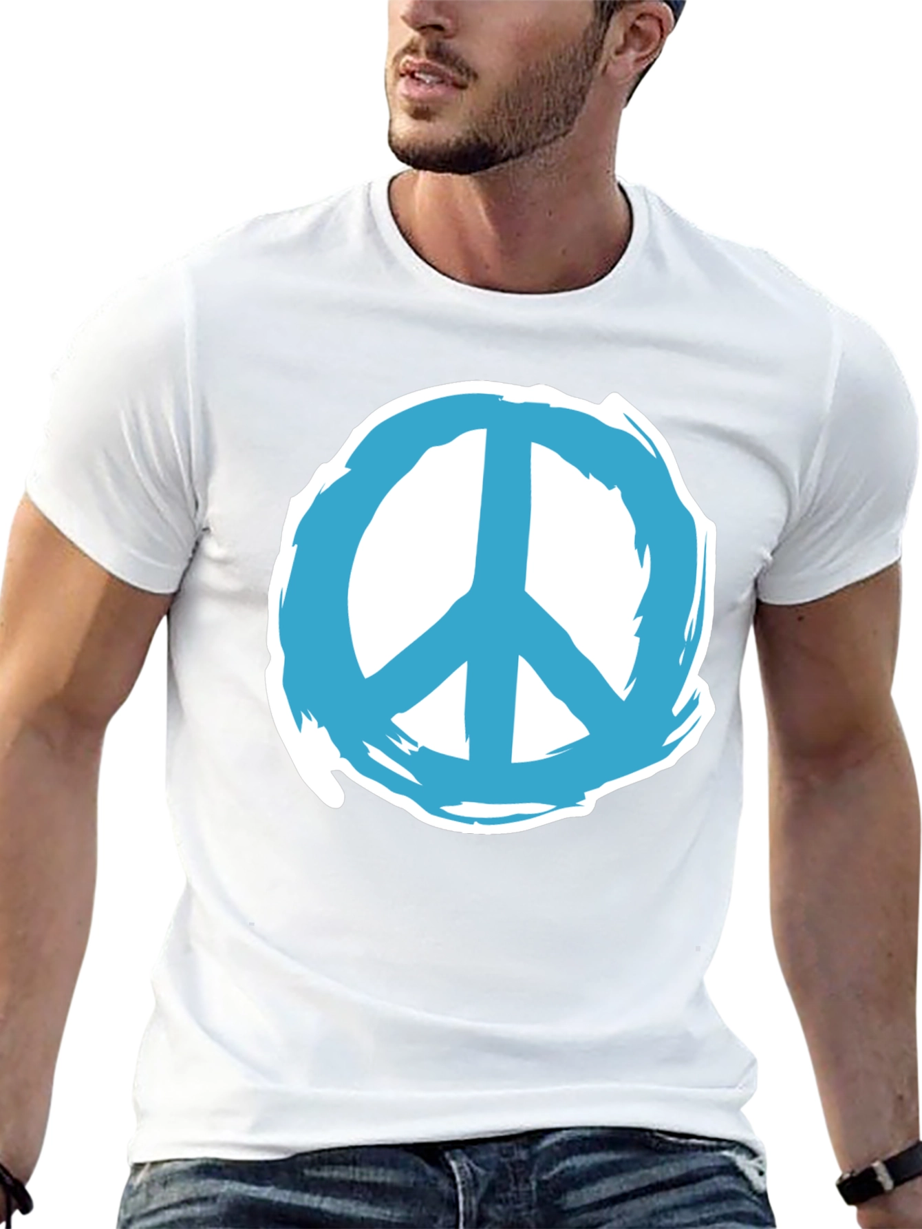 Peace Sign Graphic Tee - Classic Comfort Fit