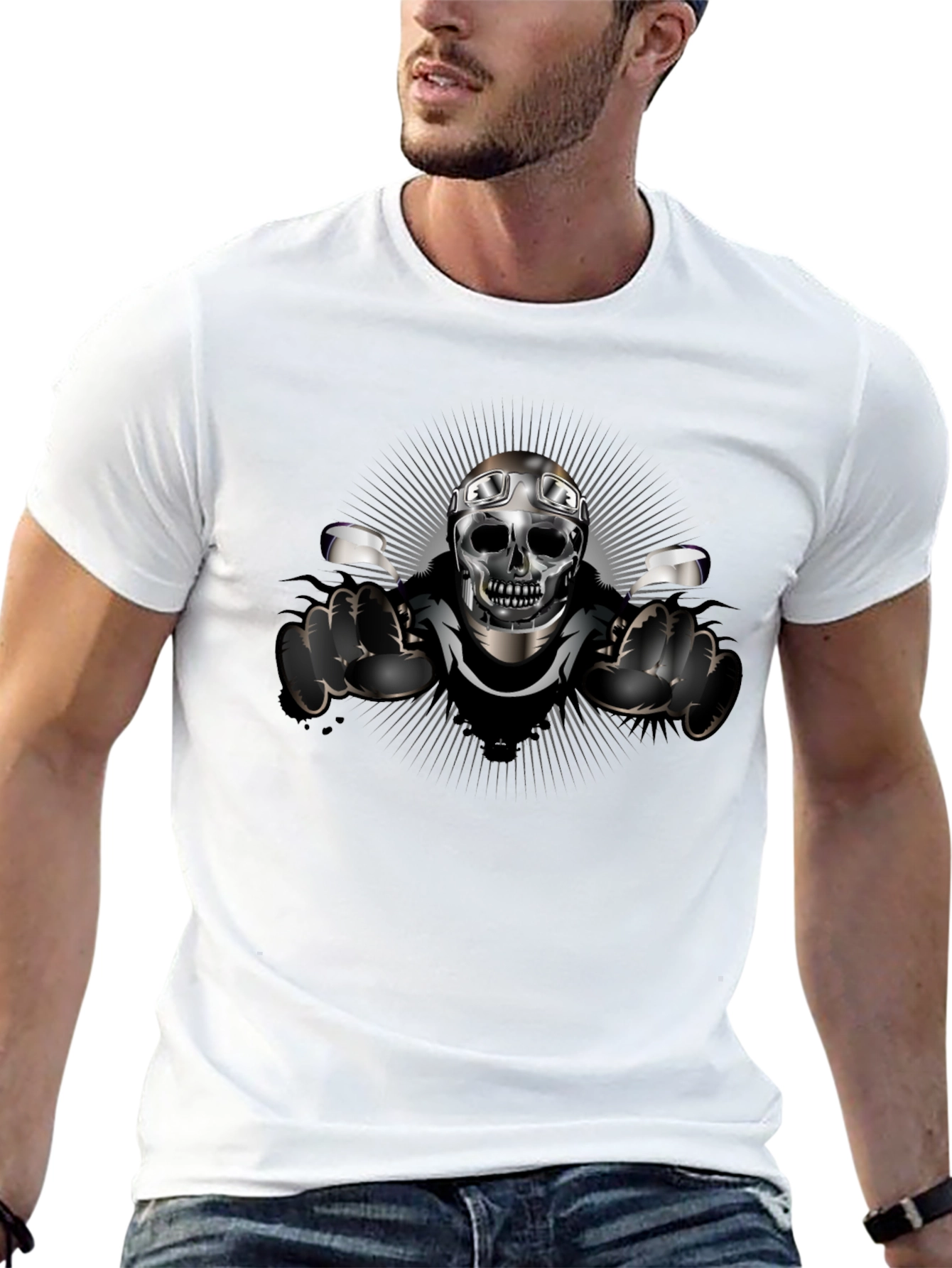Skull Biker T-Shirt - Ride or Die