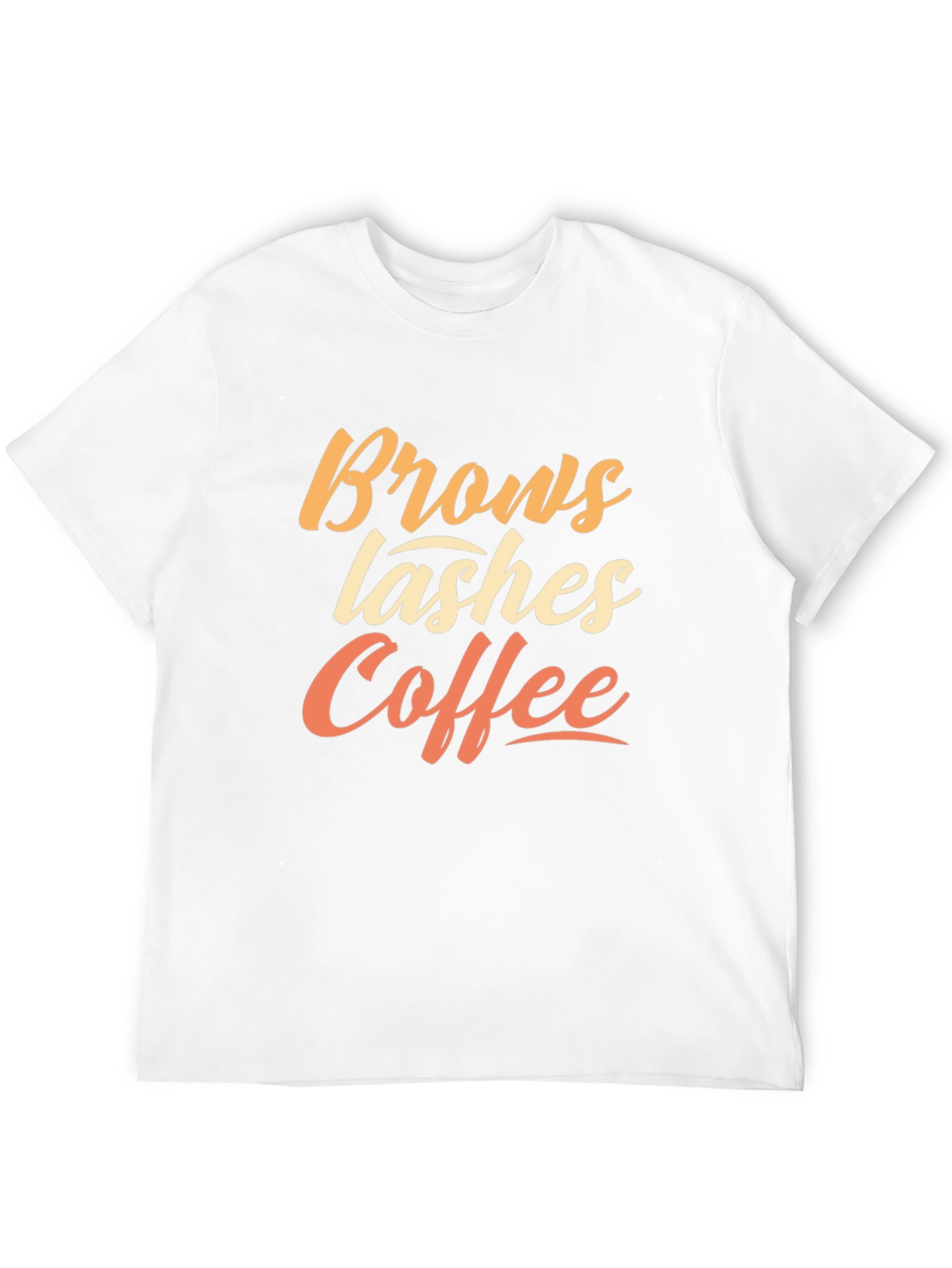 Brows Lashes Coffee T-Shirt Unisex Cotton Tee