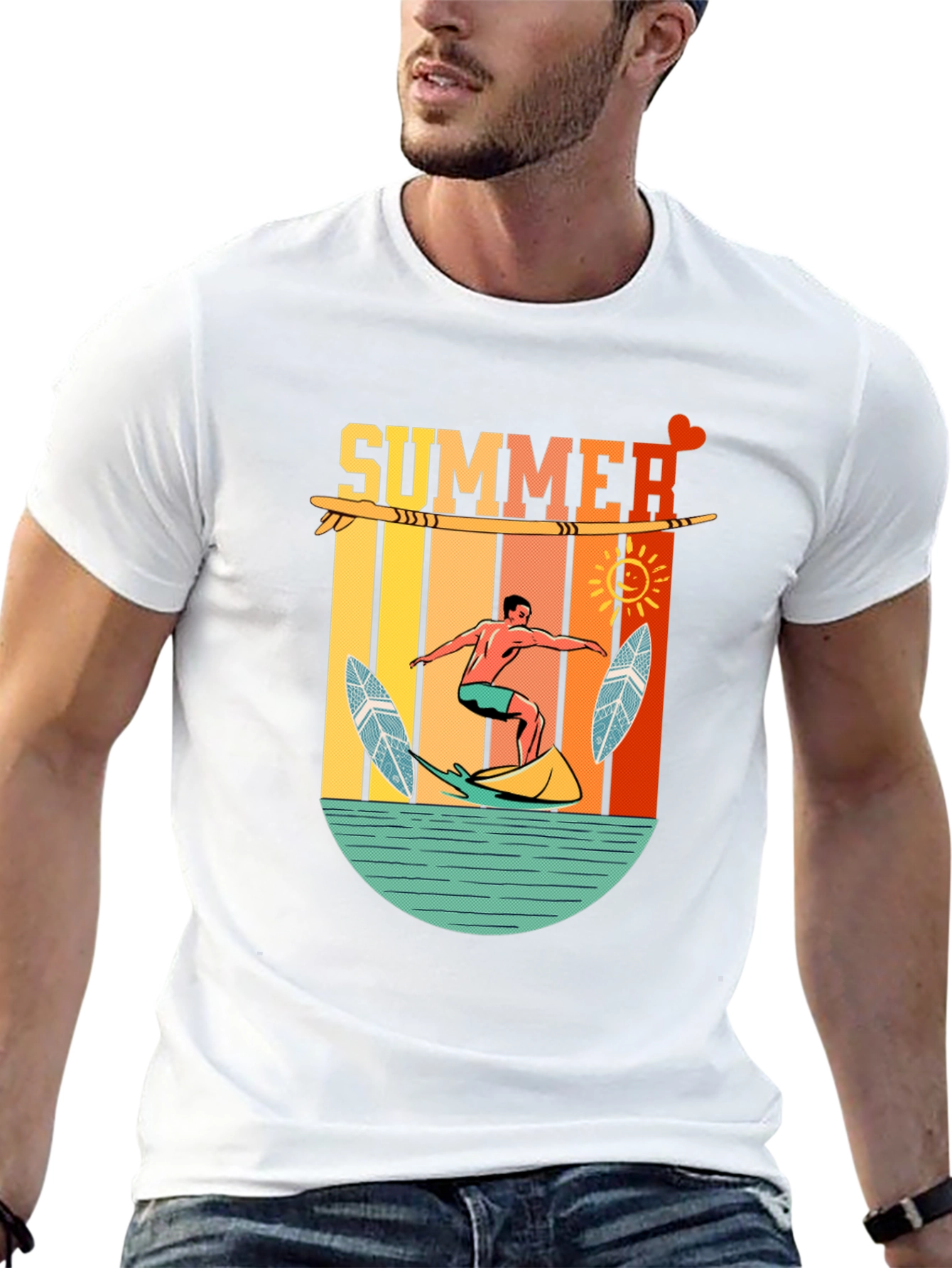 Summer Surfing T-Shirt - Beach Vibes