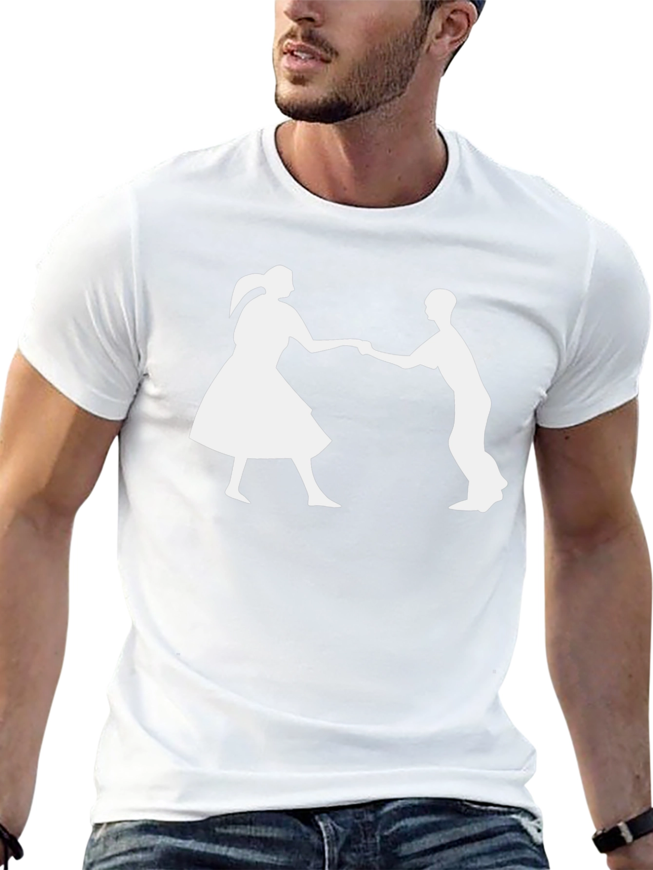 Retro Dance Silhouette T-Shirt - Black