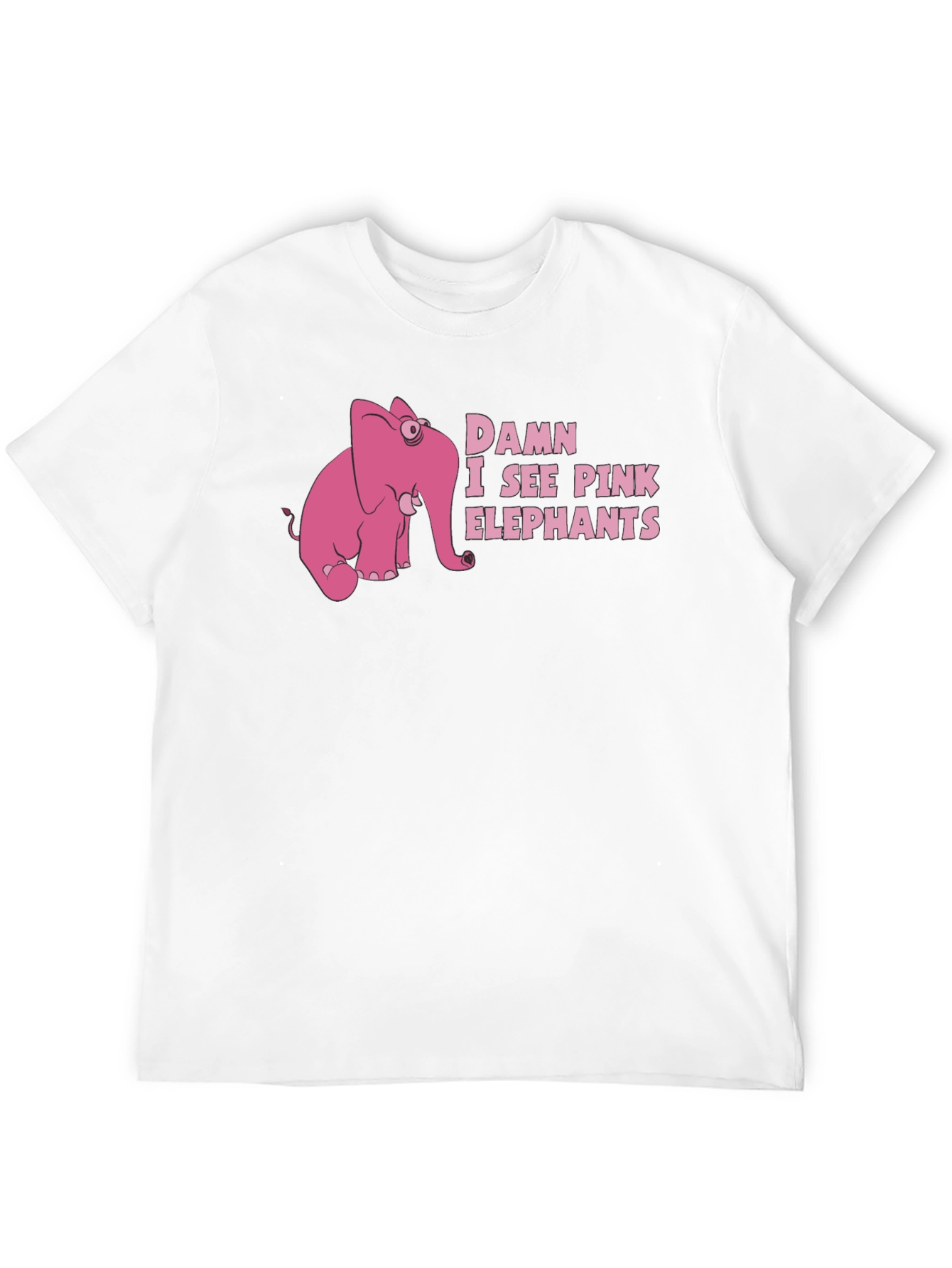 Damn I See Pink Elephants Graphic T-Shirt