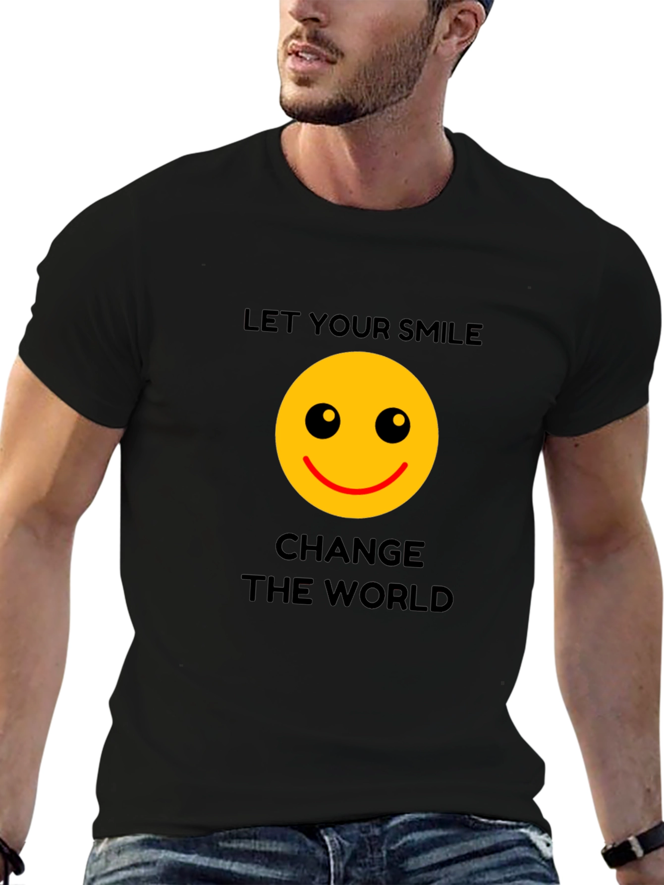 Smiley Face Graphic Tee - Spread Positivity