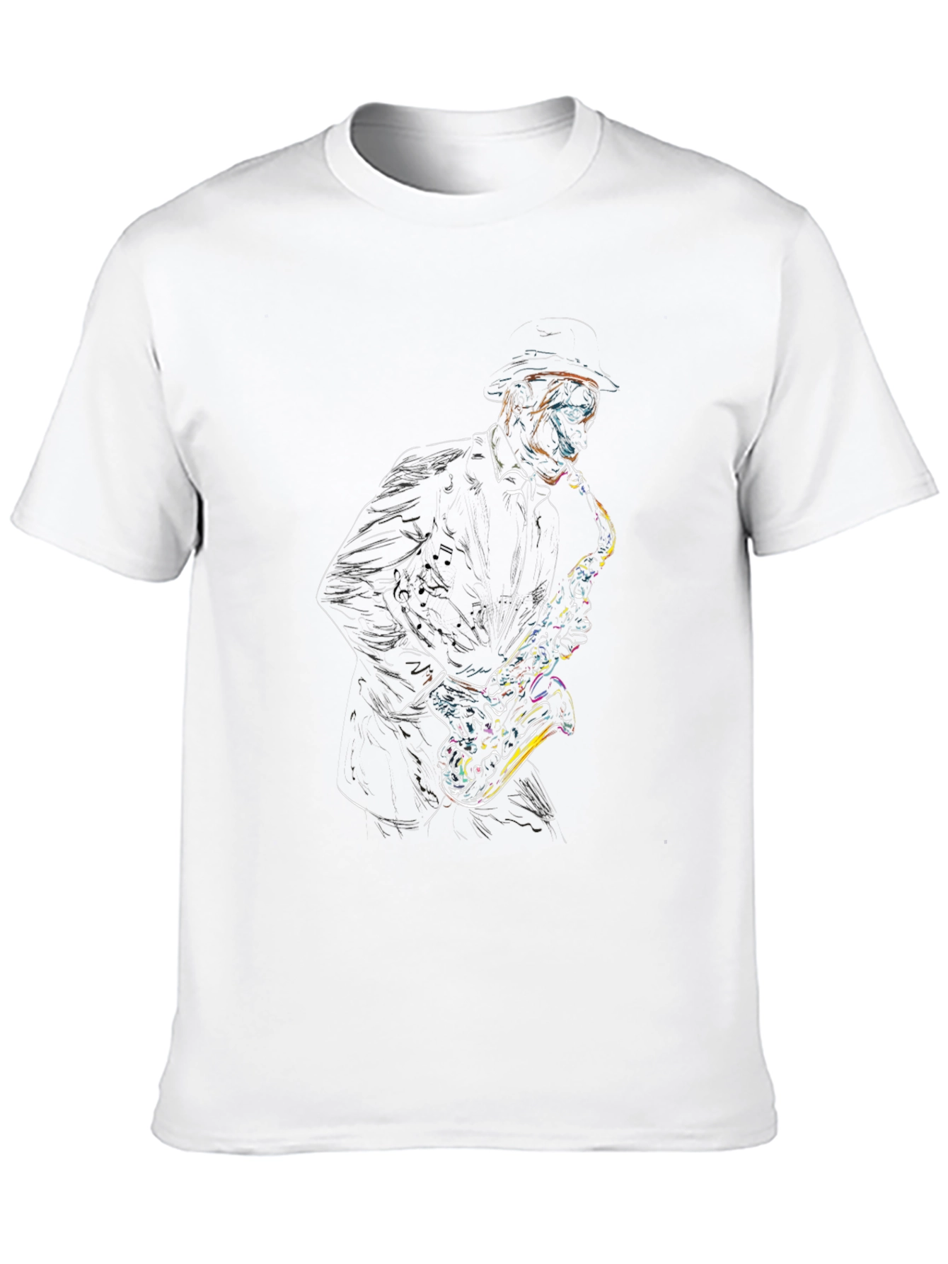 Jazz Man Saxophone Graphic T-Shirt
