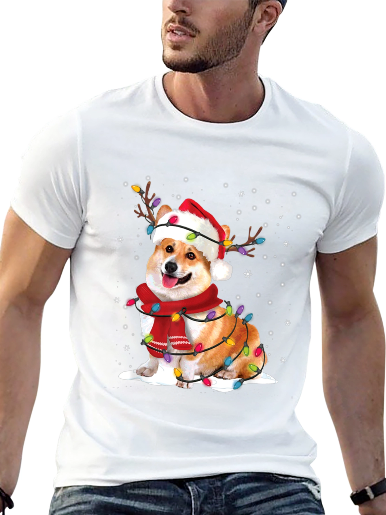 Festive Corgi Christmas T-Shirt