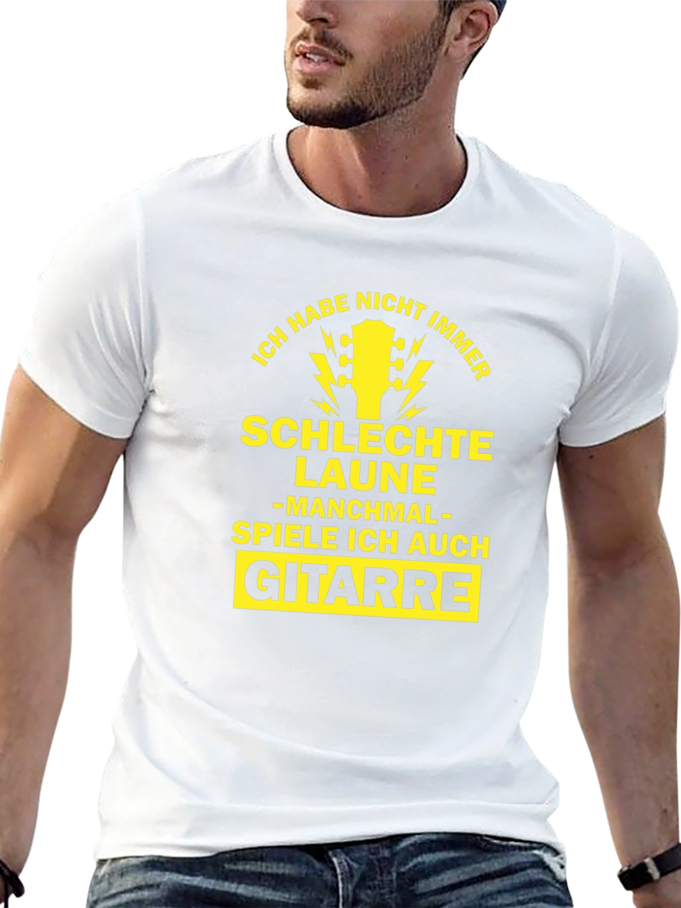 Funny Guitar T-Shirt - Bad Mood Musician Tee