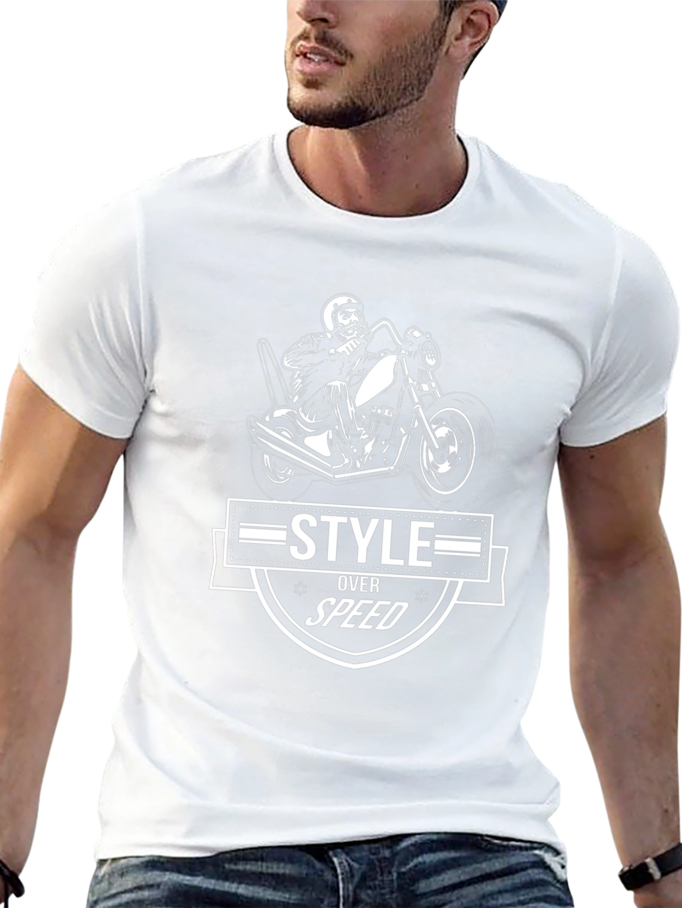 Style Over Speed Motorcycle T-Shirt - Black