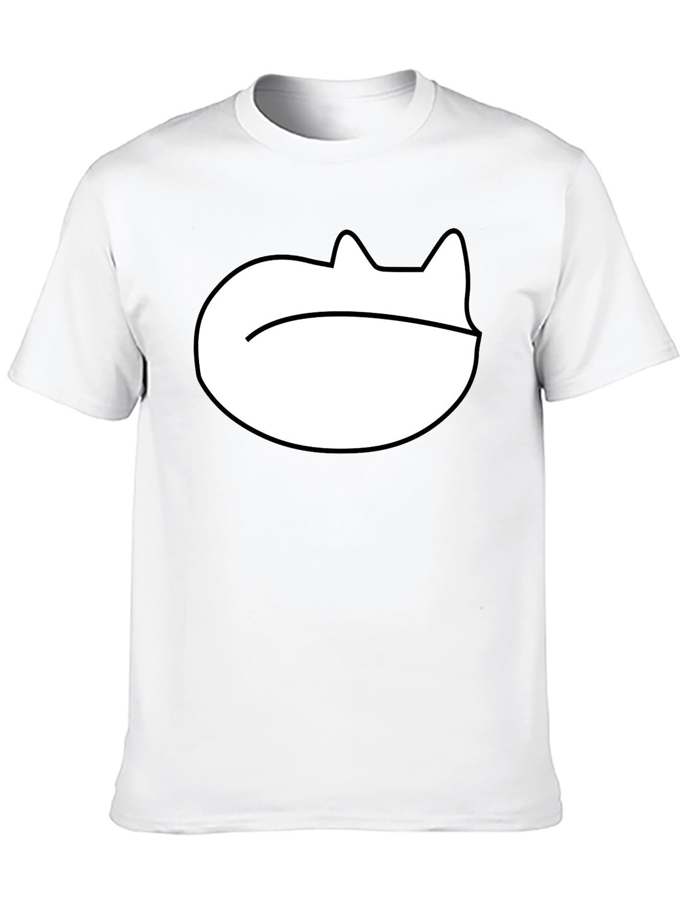 Minimalist Cat Graphic Tee - Black Unisex