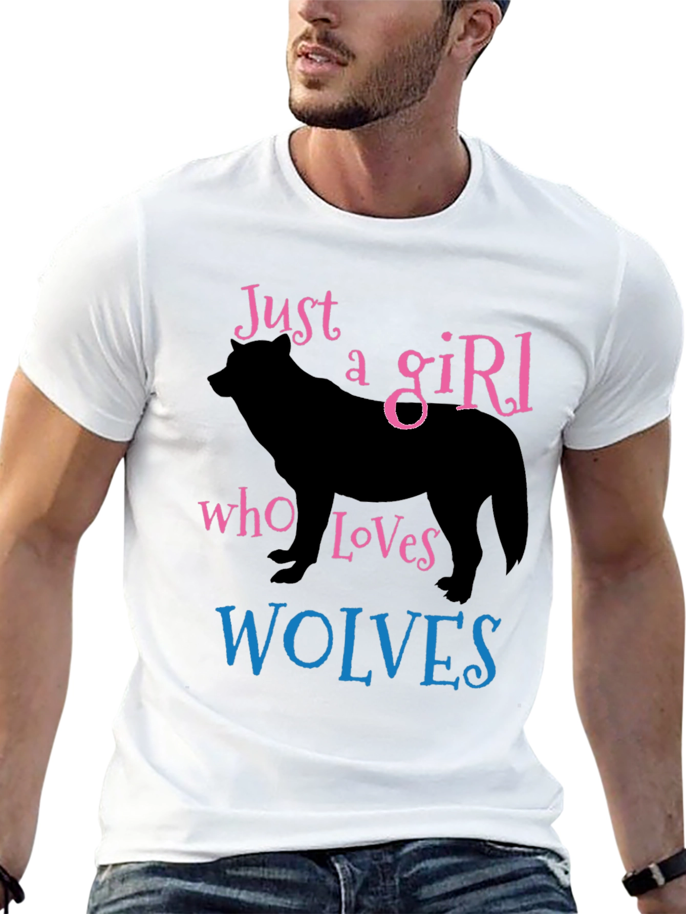 Just a Girl Who Loves Wolves Graphic Tee