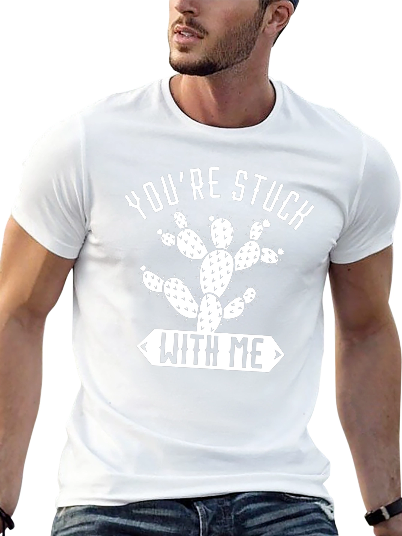 Youre Stuck With Me Cactus Graphic Tee