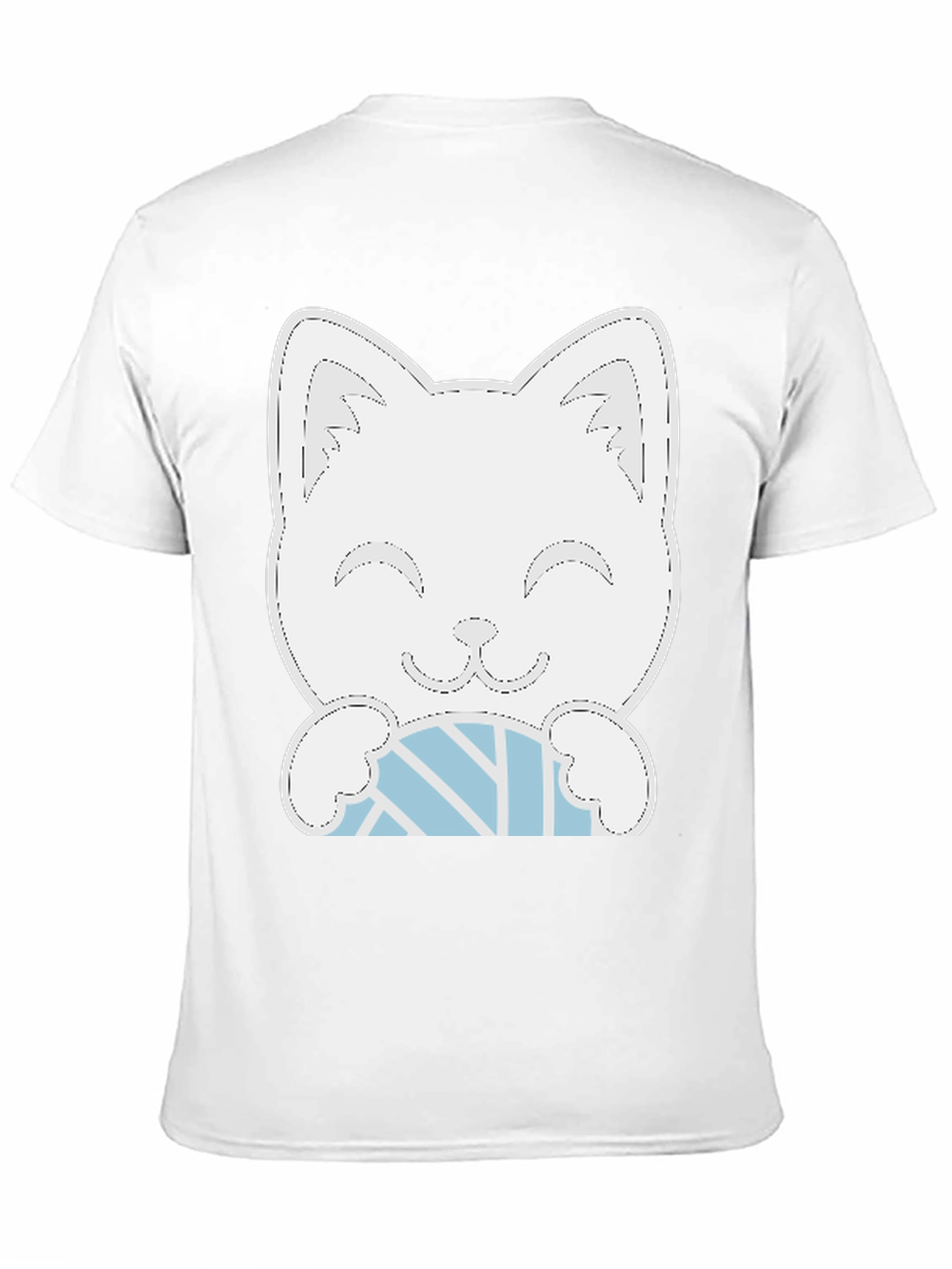 Cat & Yarn Graphic Tee - Black