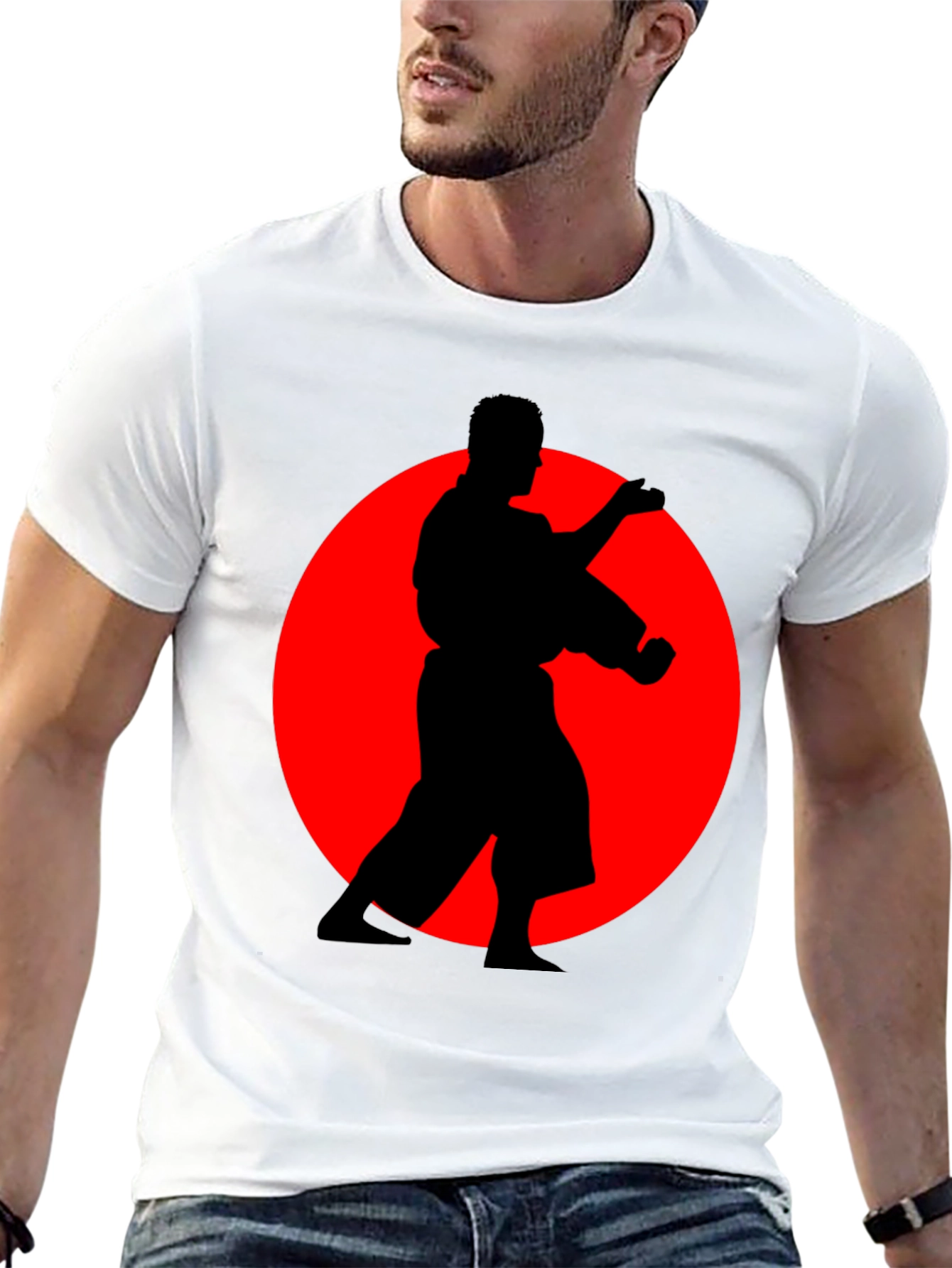 Karate Silhouette Black T-Shirt - Martial Arts Tee