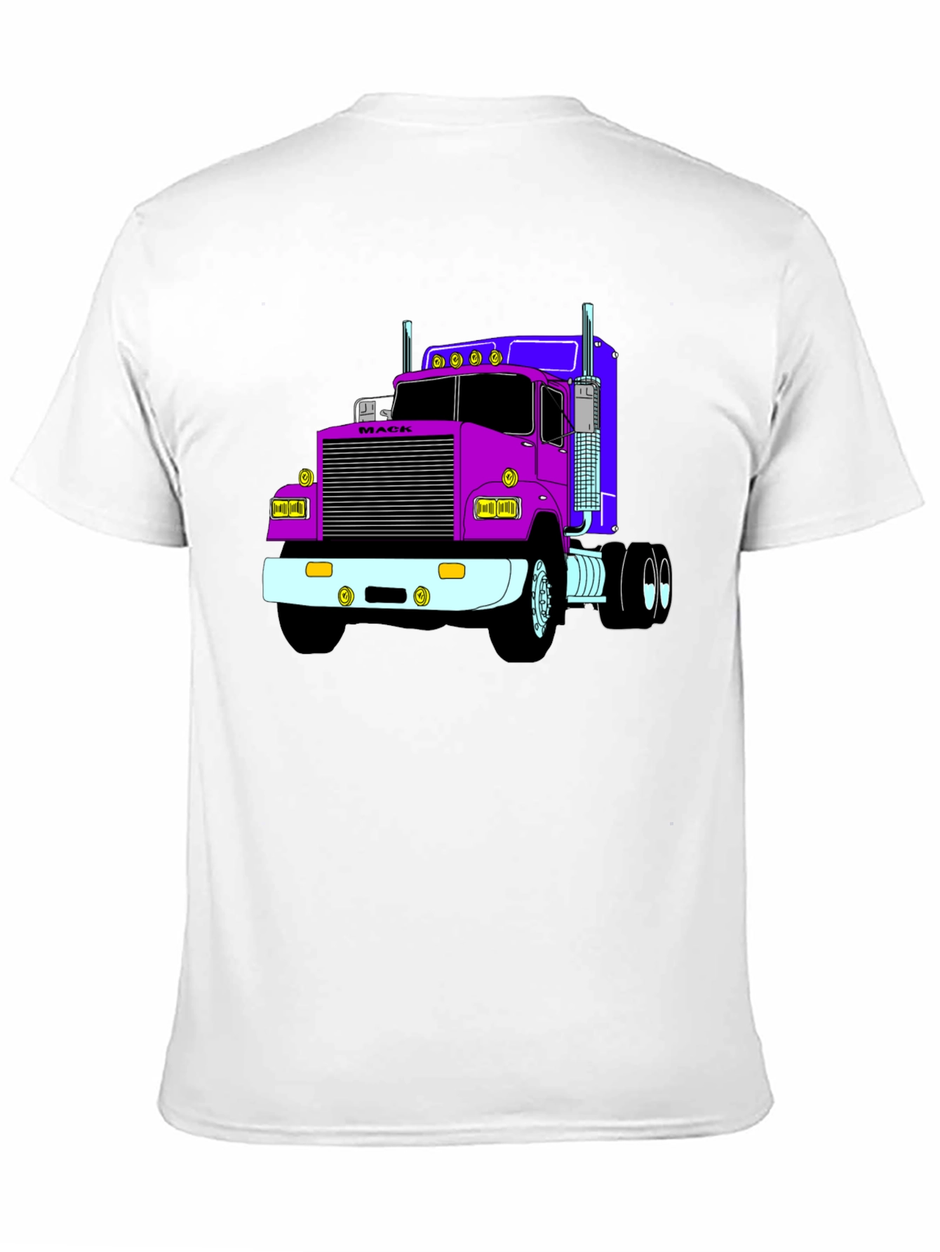 Truck Graphic Tee - Black Cotton Blend T-Shirt