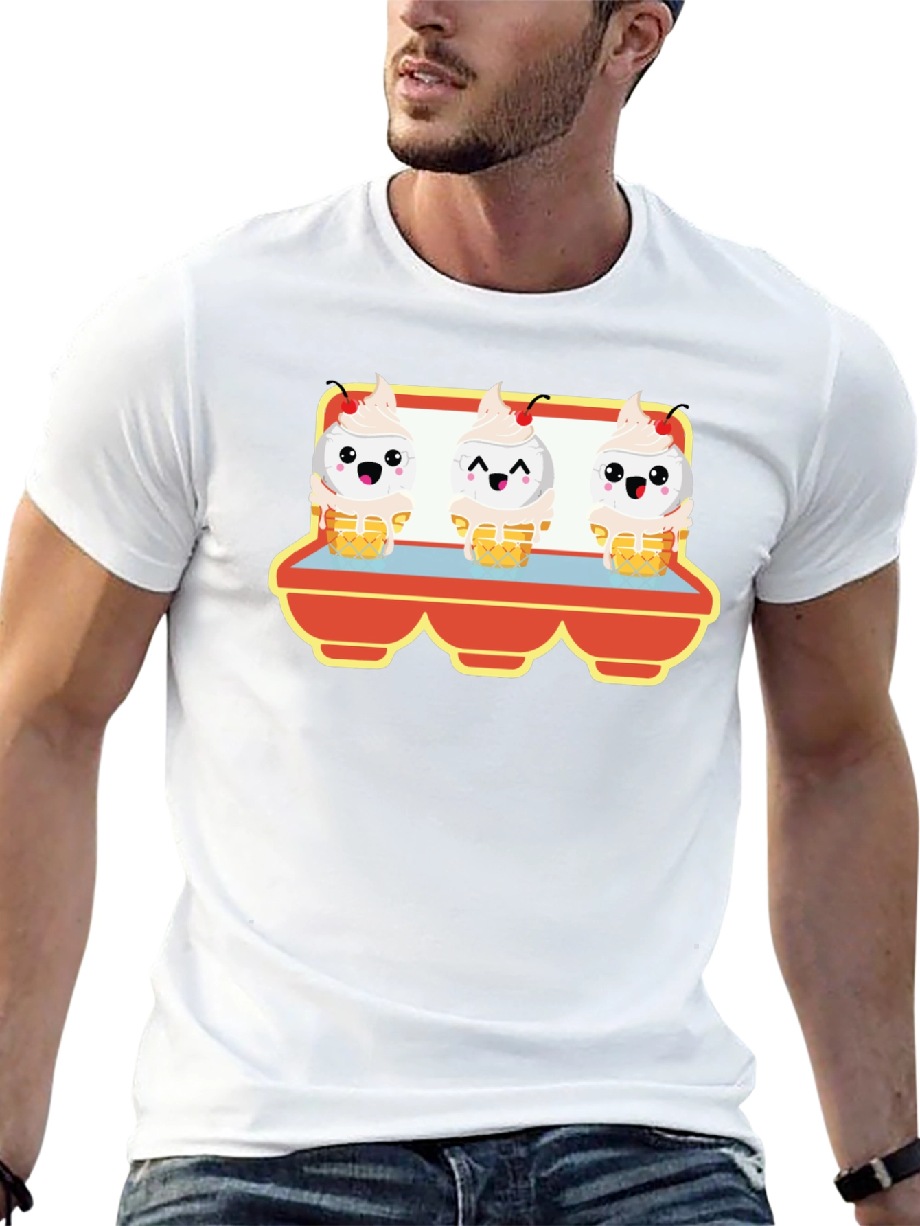 Cute Ice Cream Cone T-Shirt - Unique Graphic Tee
