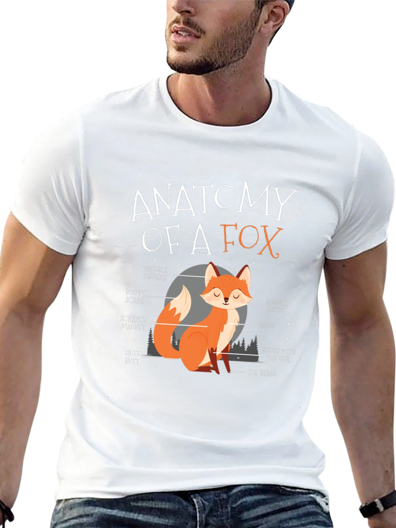 Anatomy of a Fox Graphic T-Shirt - Novelty Tee
