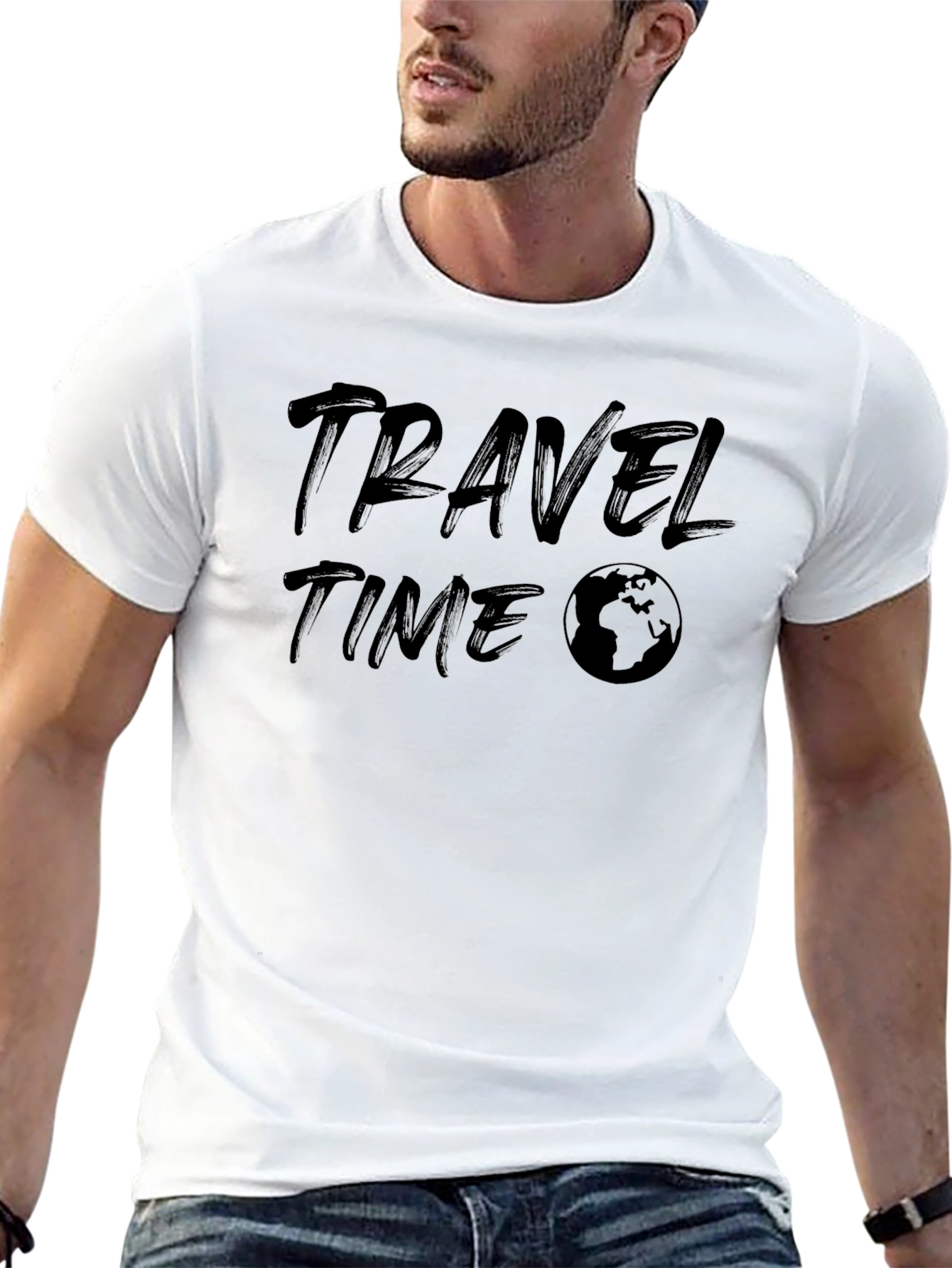 Travel Time Globe Graphic T-Shirt
