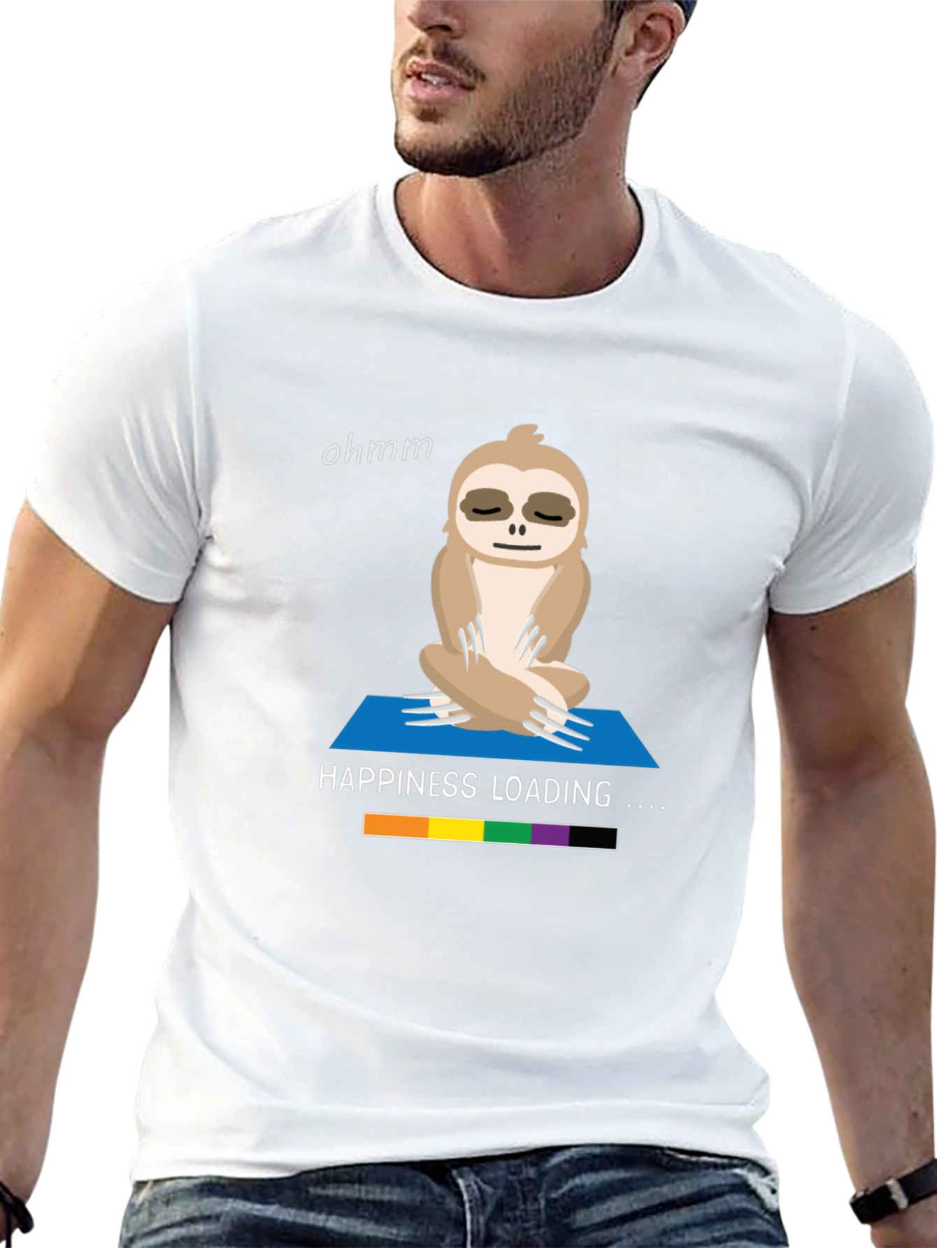 Yoga Sloth T-Shirt - Happiness Loading Graphic Tee