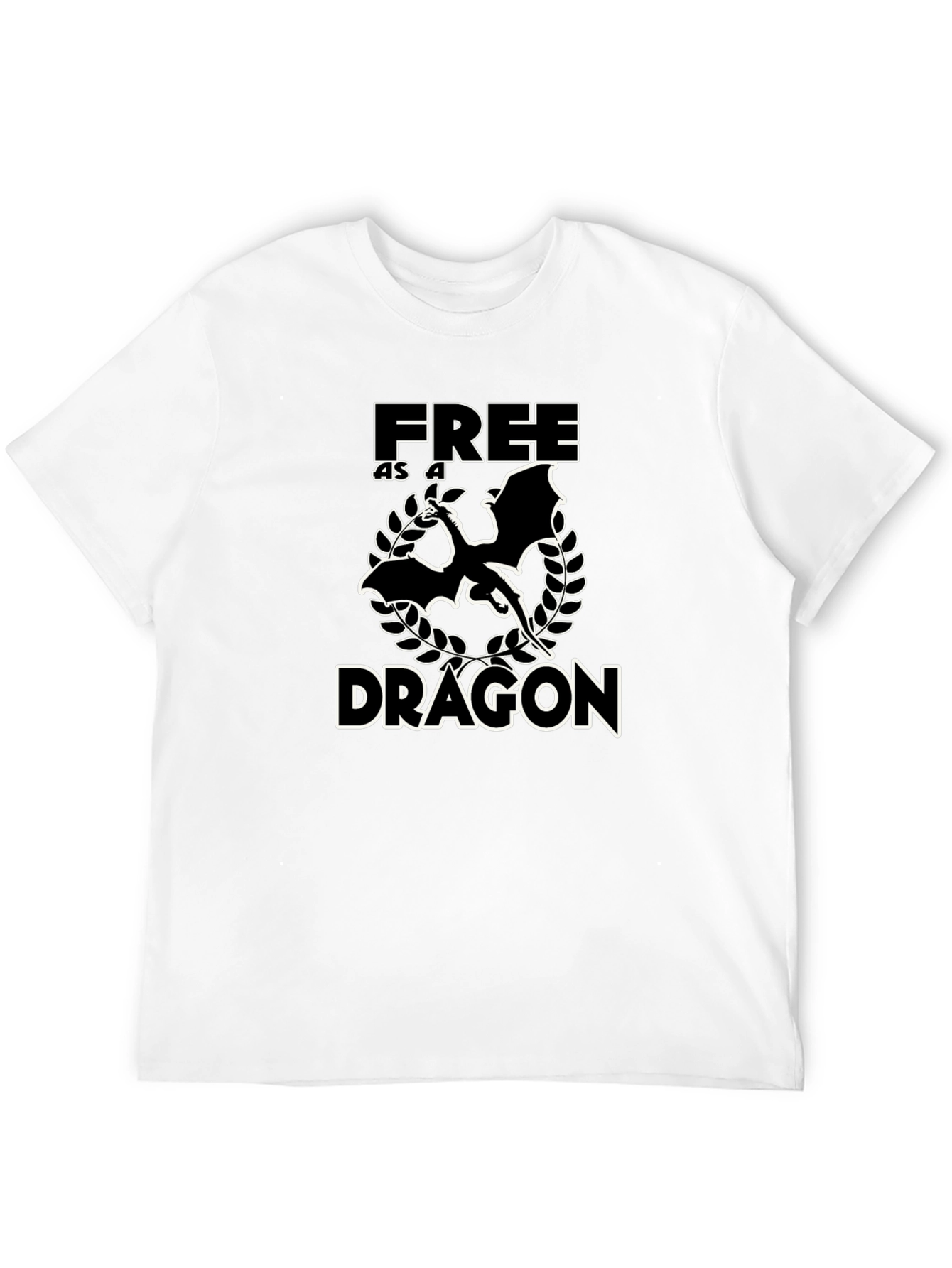Free as a Dragon Graphic Tee - Black
