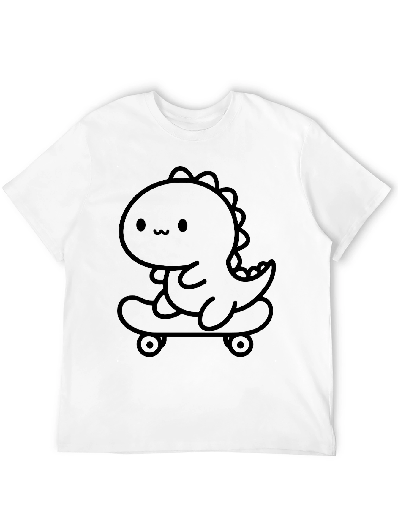 Dino Skateboard T-Shirt - Cute Cartoon Tee