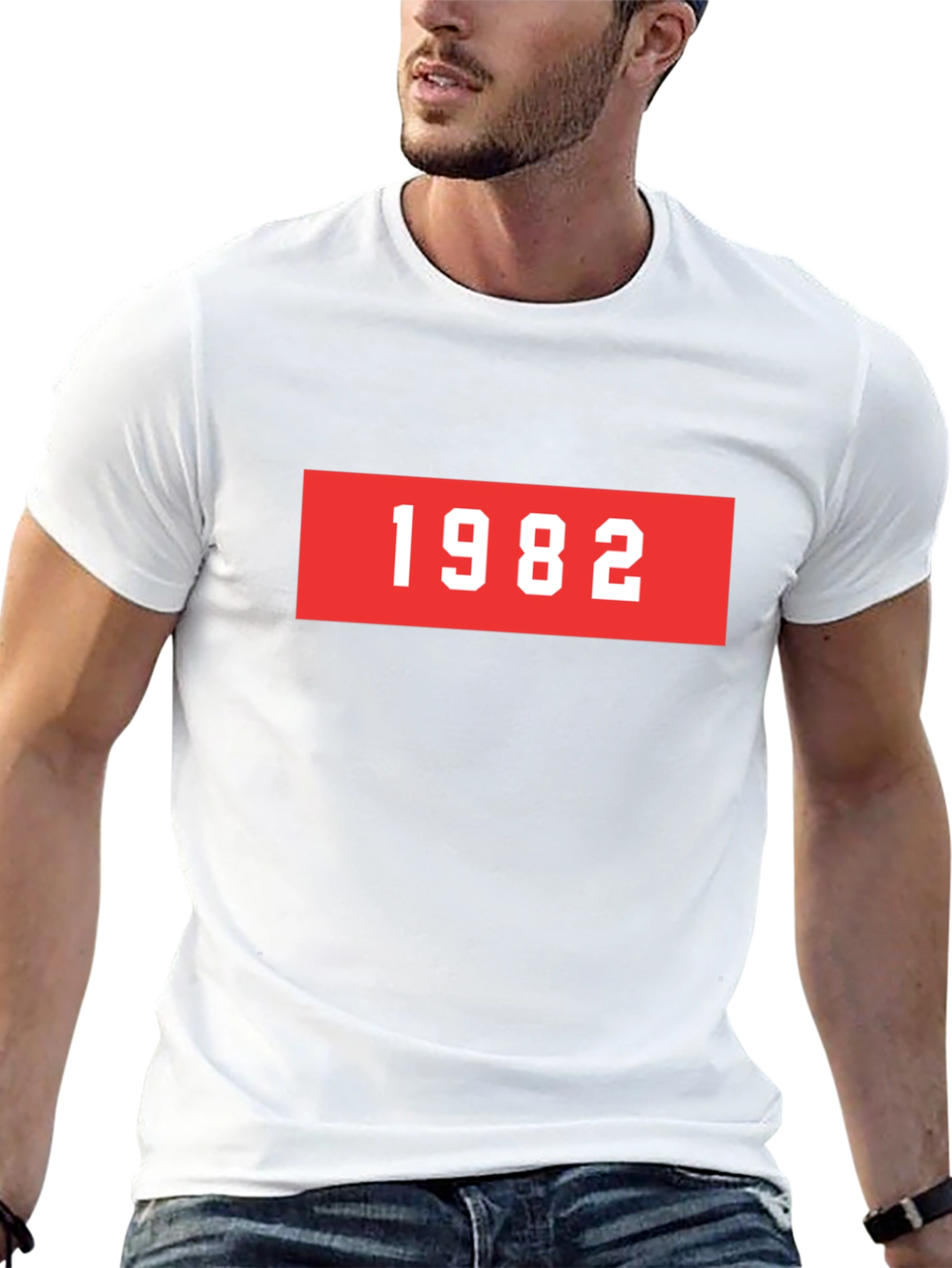 1982 Graphic Tee - Retro Style Black T-Shirt