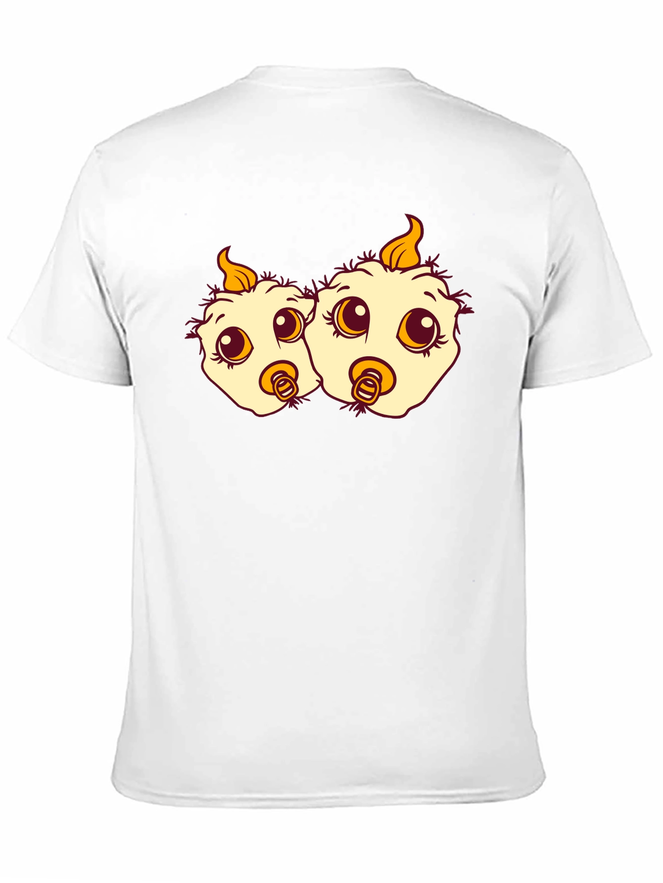Cartoon Chick Twins Black T-Shirt