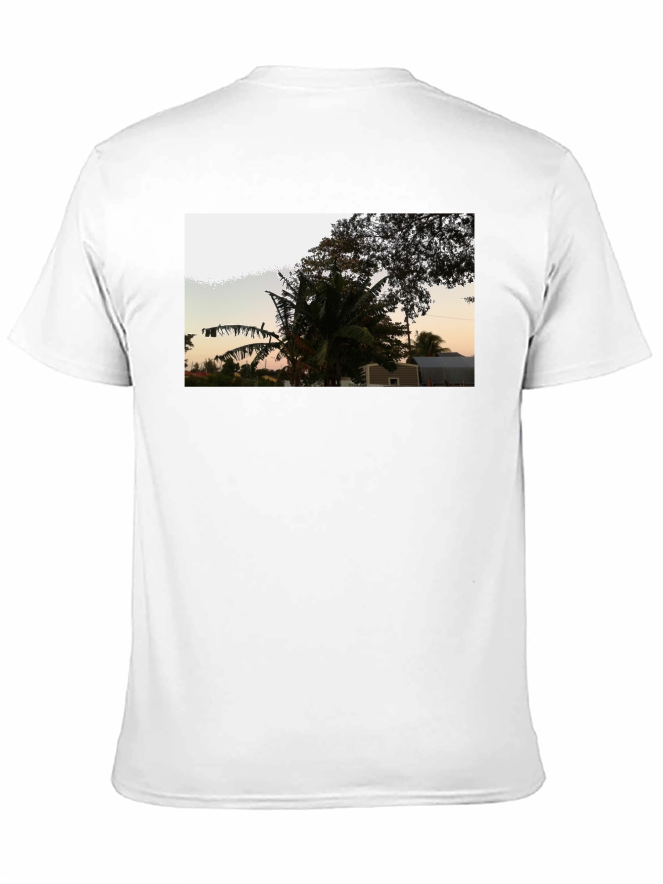 Tropical Scene Black T-Shirt