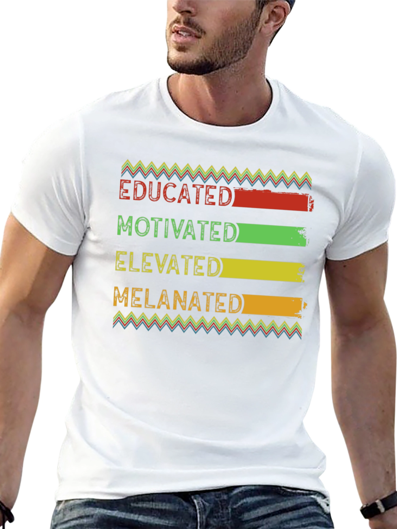 Educated Motivated Elevated Melanated Black Pride T-Shirt