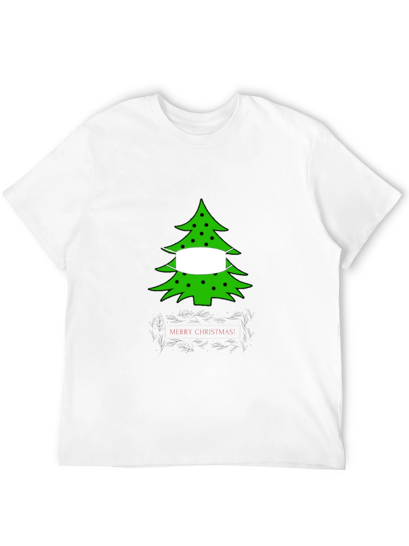 Festive Christmas Tree Mask T-Shirt
