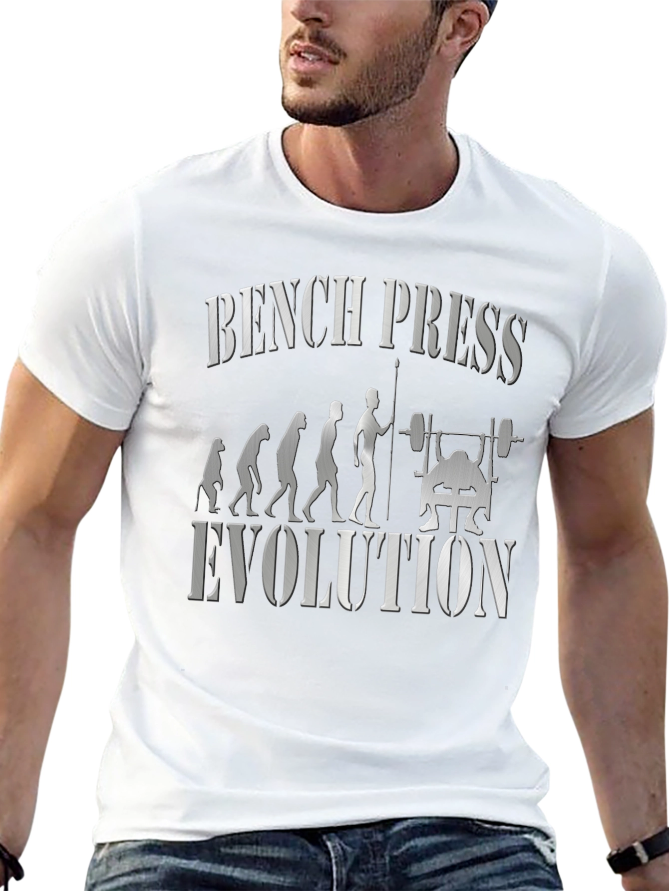 Bench Press Evolution Graphic T-Shirt - Black