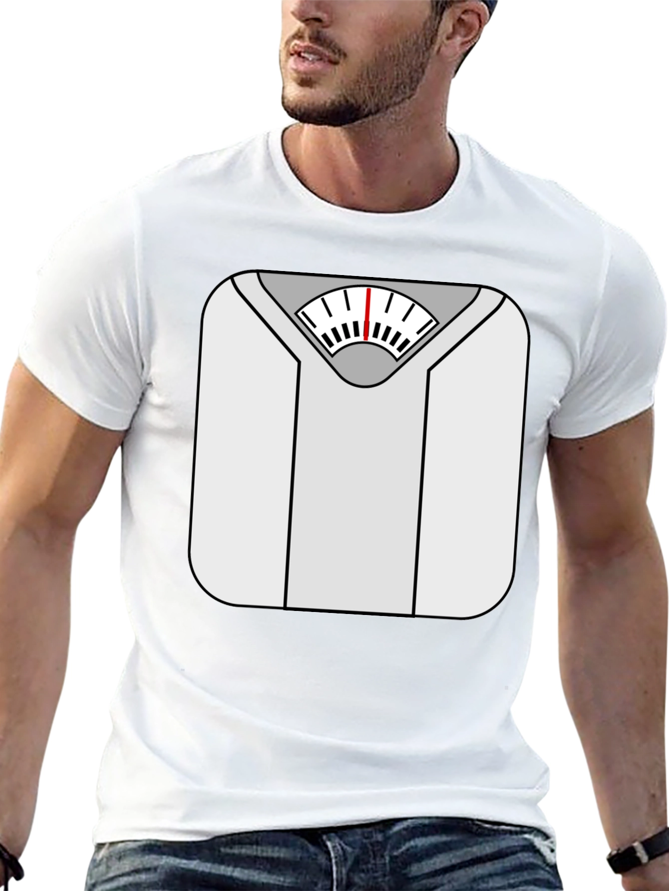 Weight Scale Graphic Tee - Funny Fitness Shirt