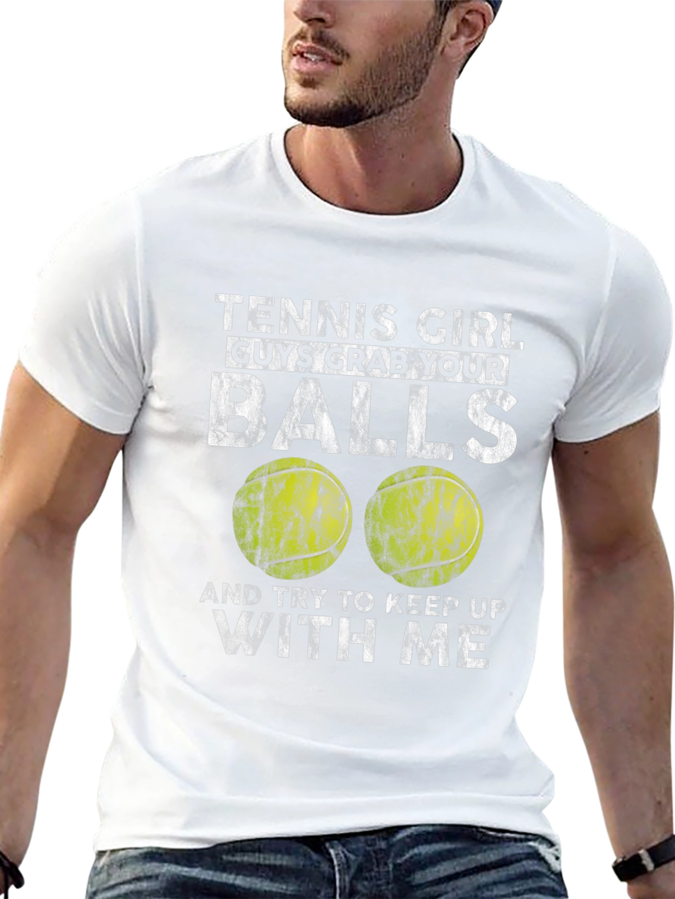 Tennis Girl Grab Your Balls Graphic Tee