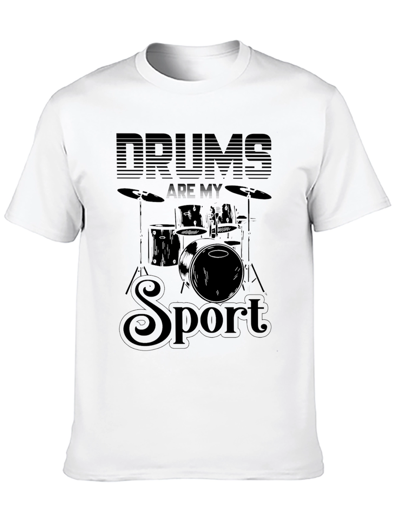 Drums Are My Sport Black T-Shirt