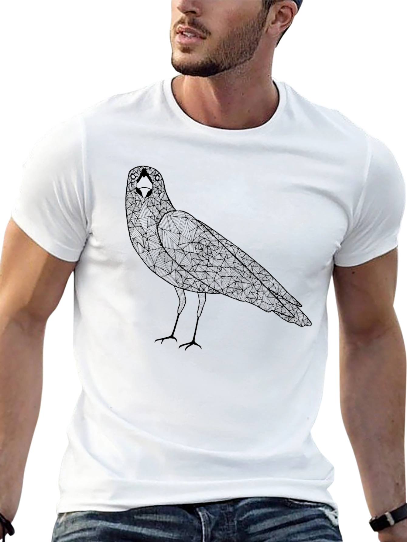 Geometric Raven Black T-Shirt