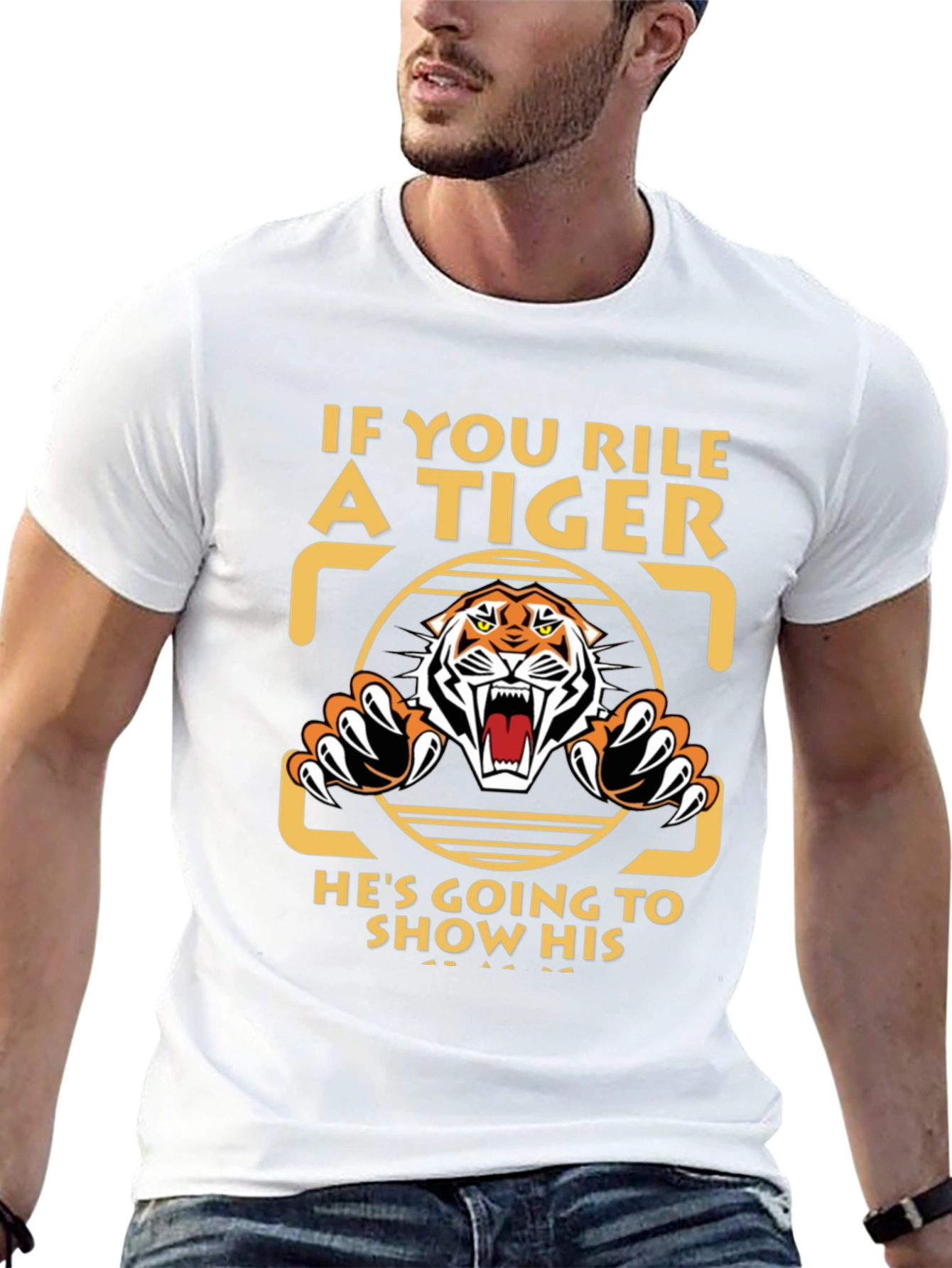 Rile a Tiger Black Graphic Tee