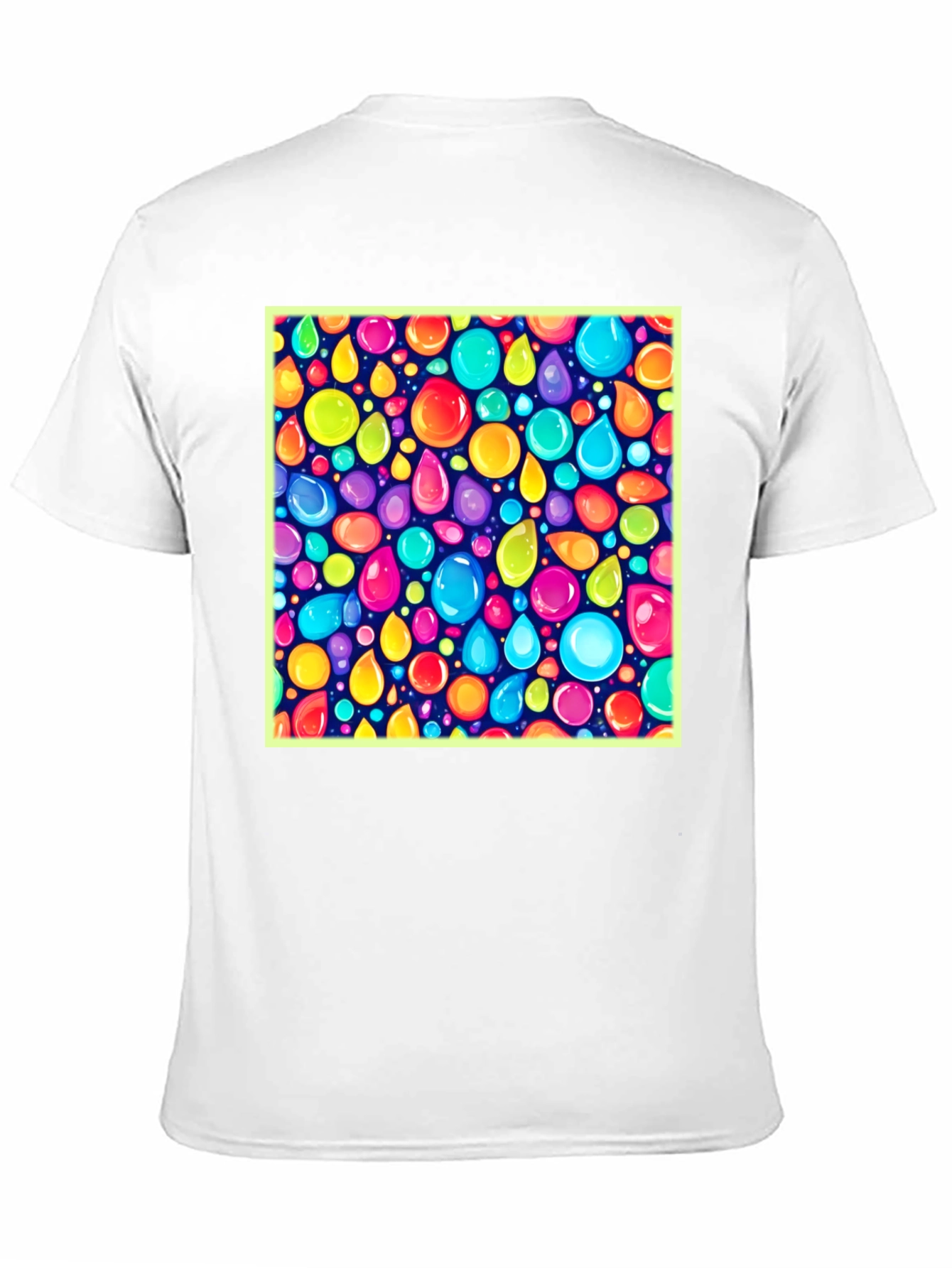 Vibrant Bubbles Graphic Black T-Shirt