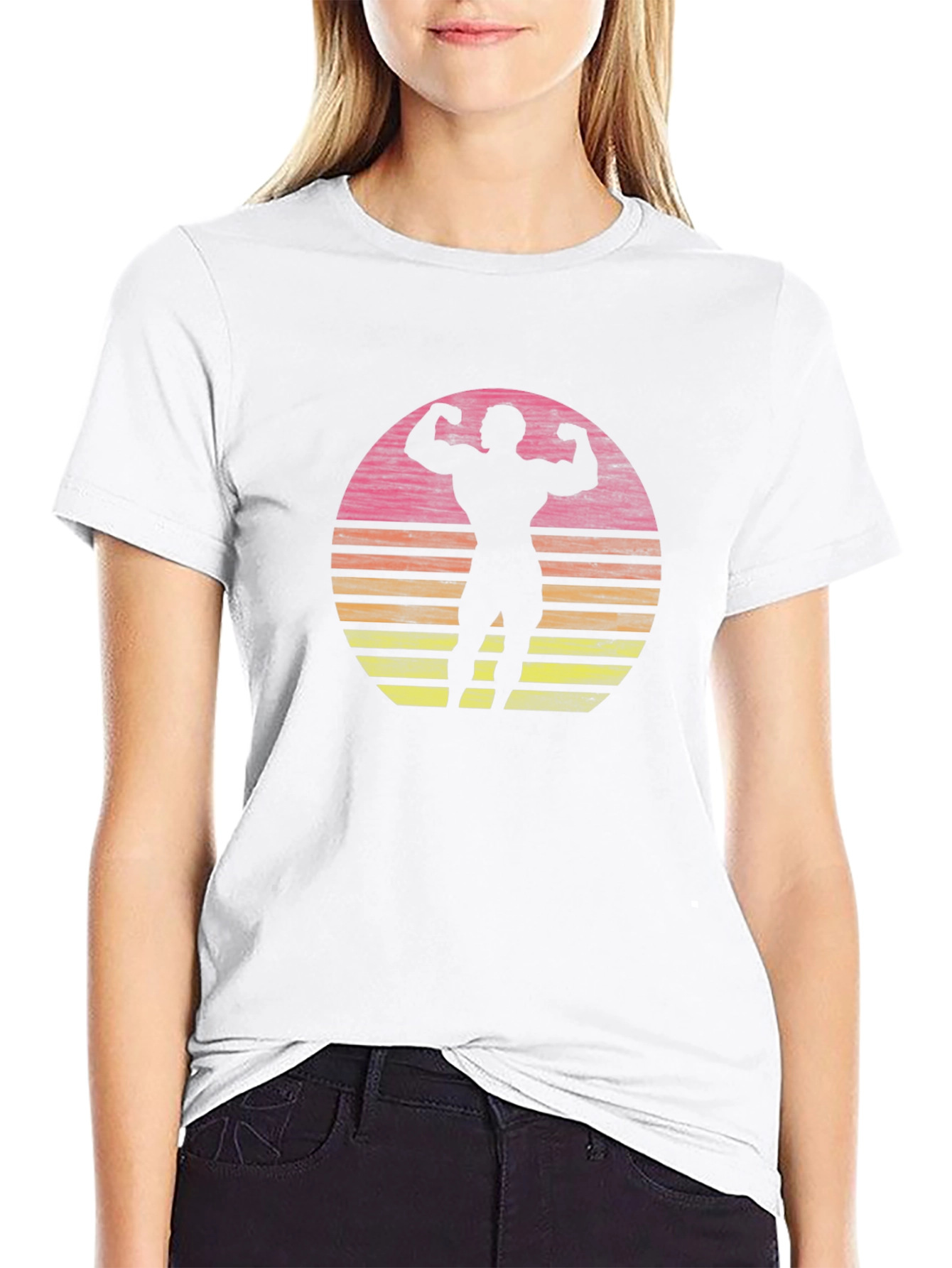 Retro Bodybuilder Silhouette T-Shirt