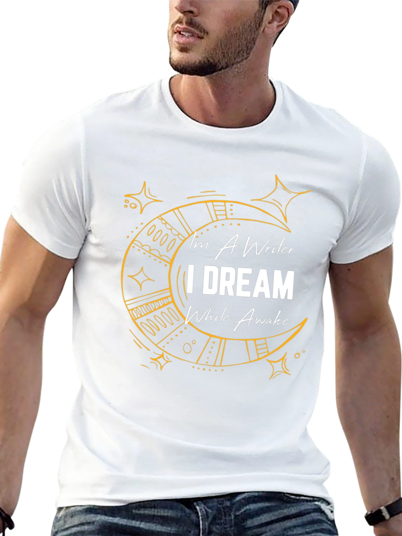 Writer Dreamer Graphic Tee - Stylish Black T-Shirt