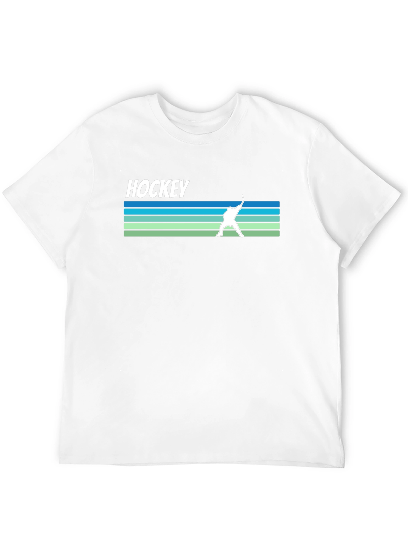 Hockey Retro Striped Tee - Black Cotton T-Shirt
