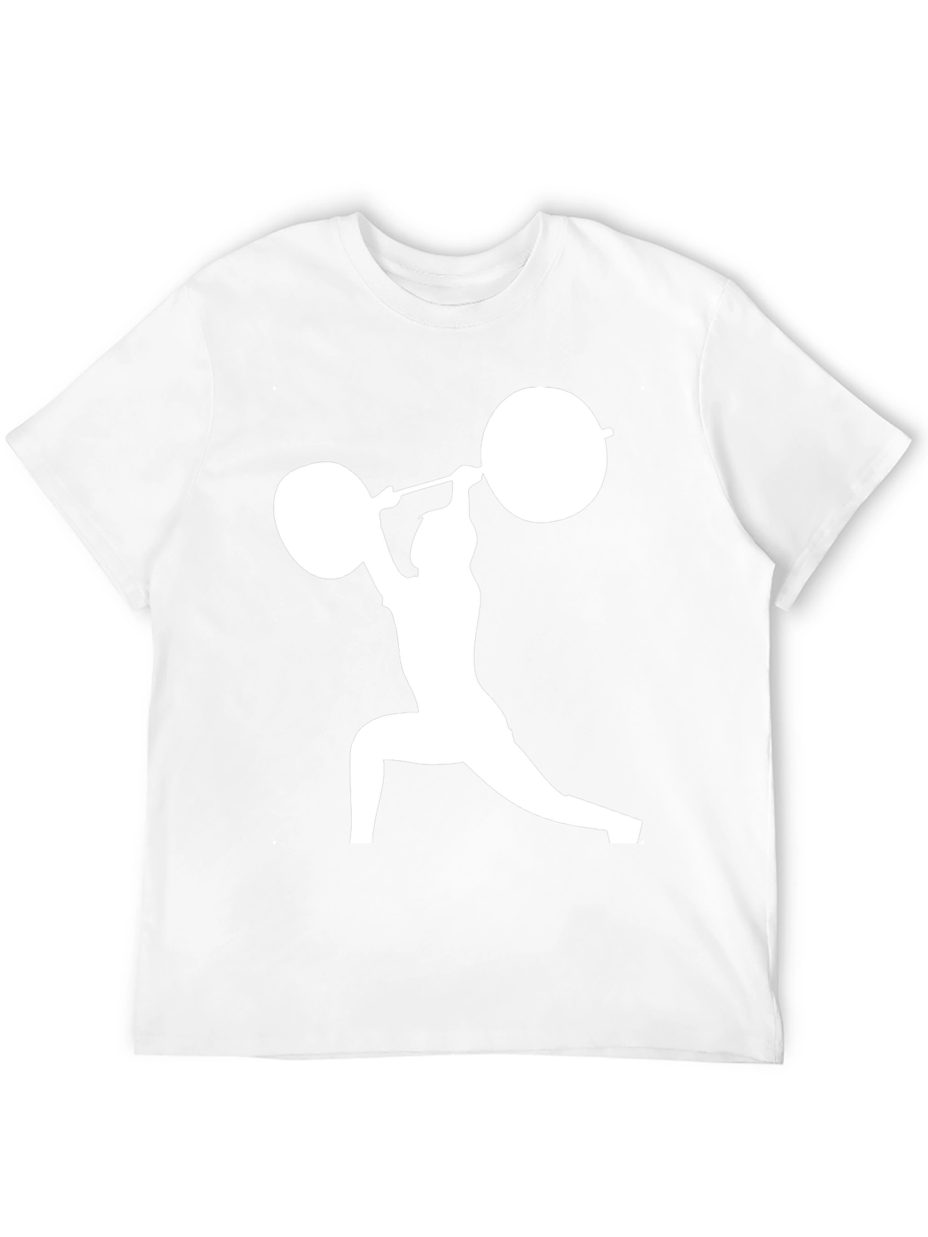 Weightlifter Silhouette T-Shirt - Black Cotton Gym Tee